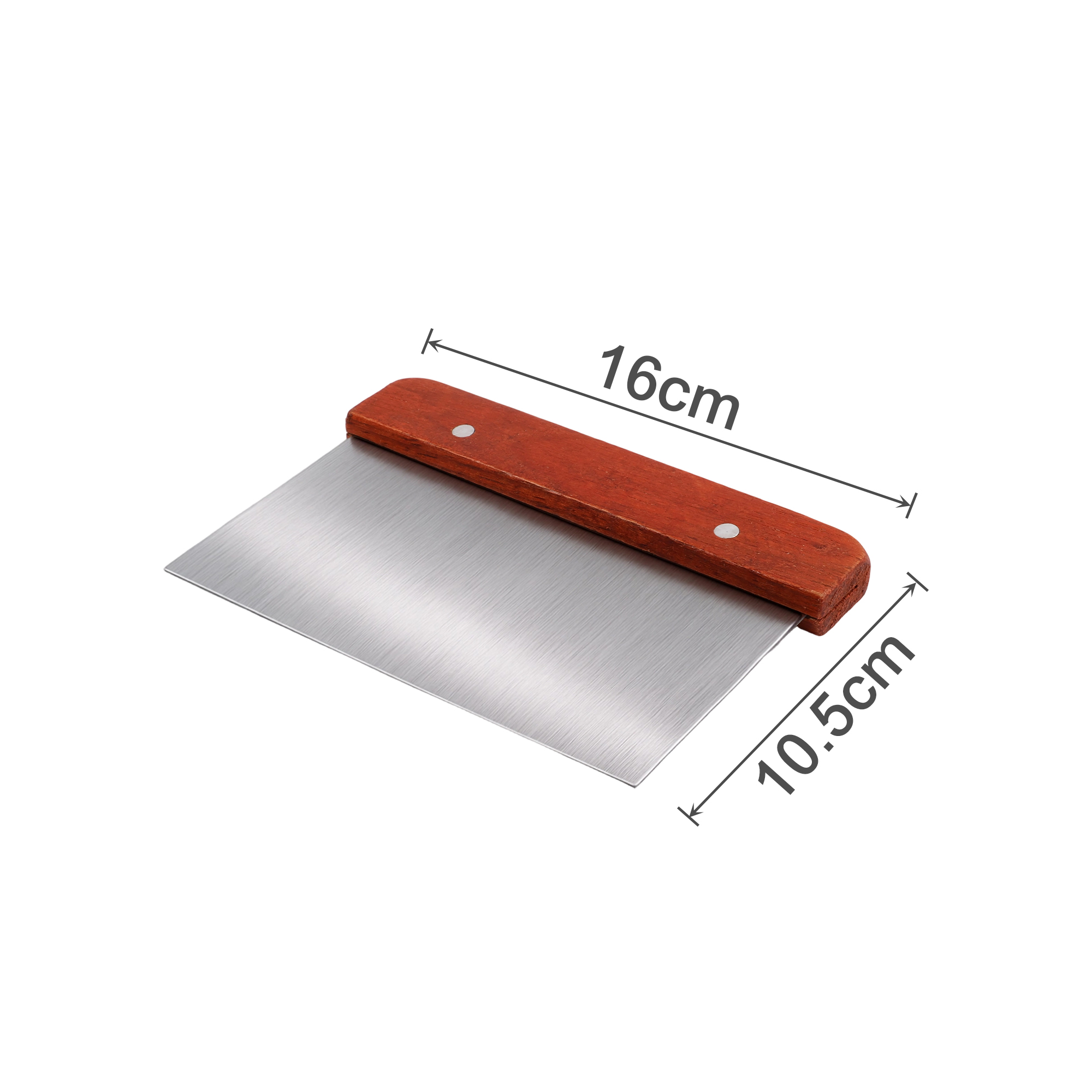 Stainless Steel Dough Scraper with Wood Handle - Image 3