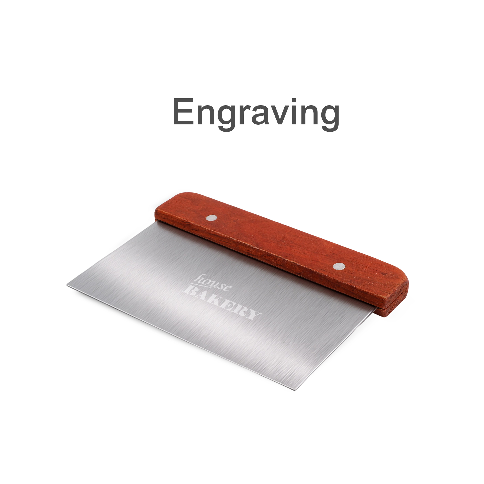 Stainless Steel Dough Scraper with Wood Handle - Image 4