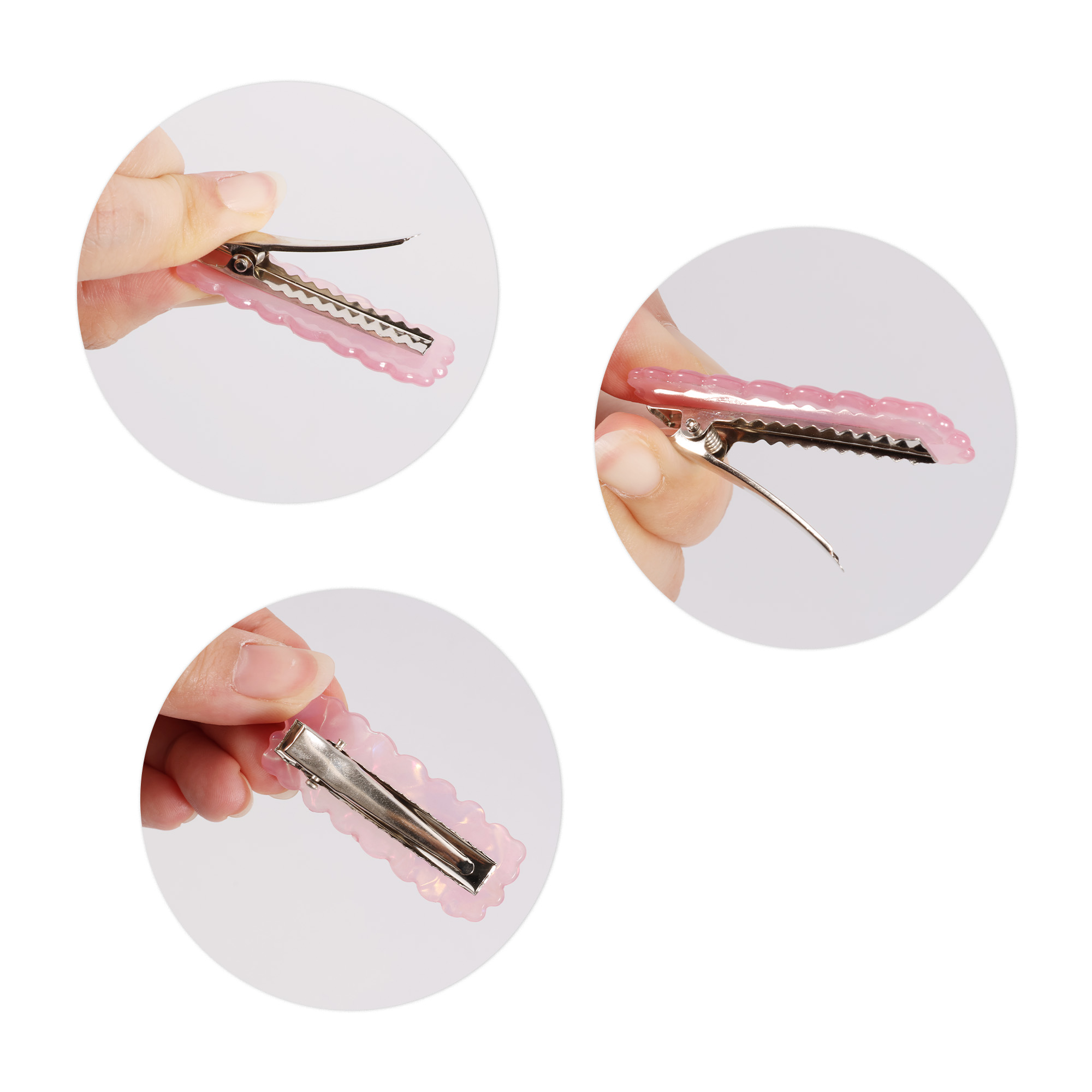Wavy Rectangle Iridescent Hair Clip - Image 9