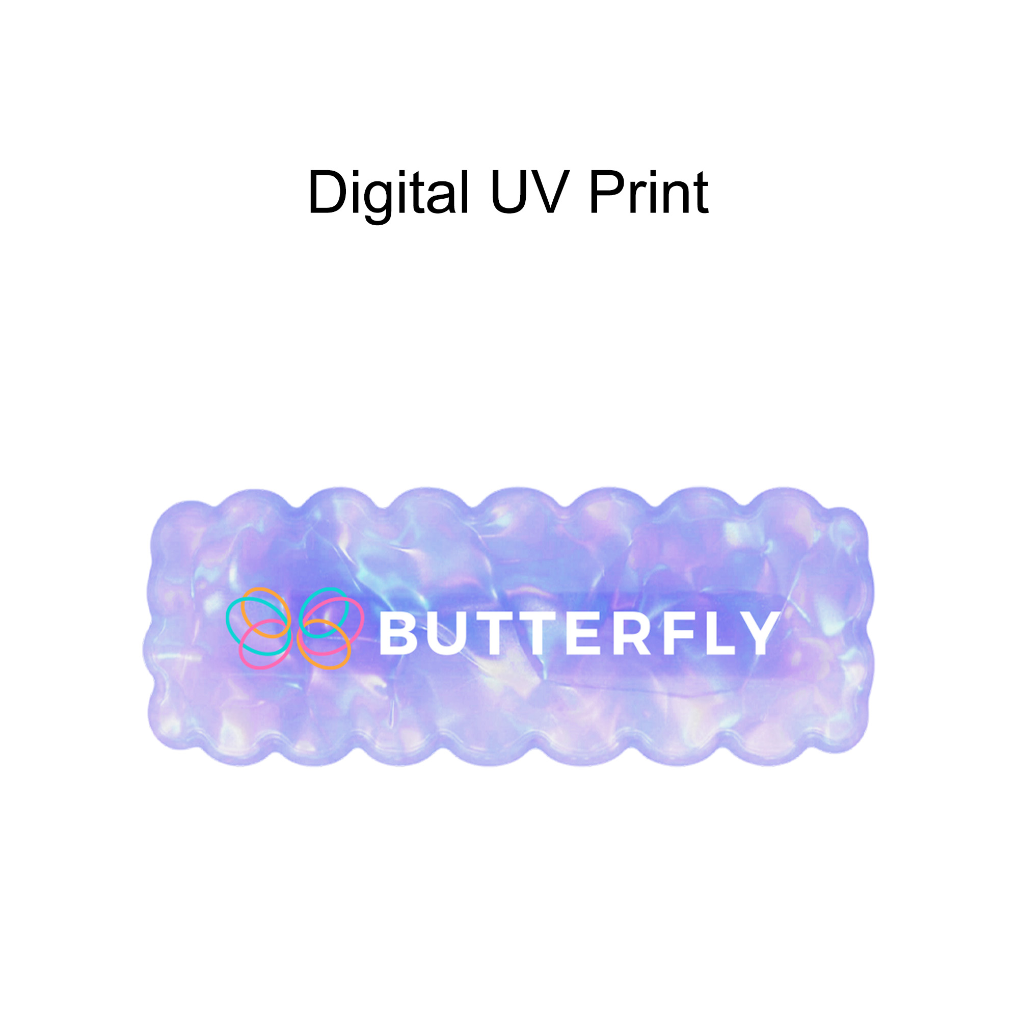 Wavy Rectangle Iridescent Hair Clip - Image 8