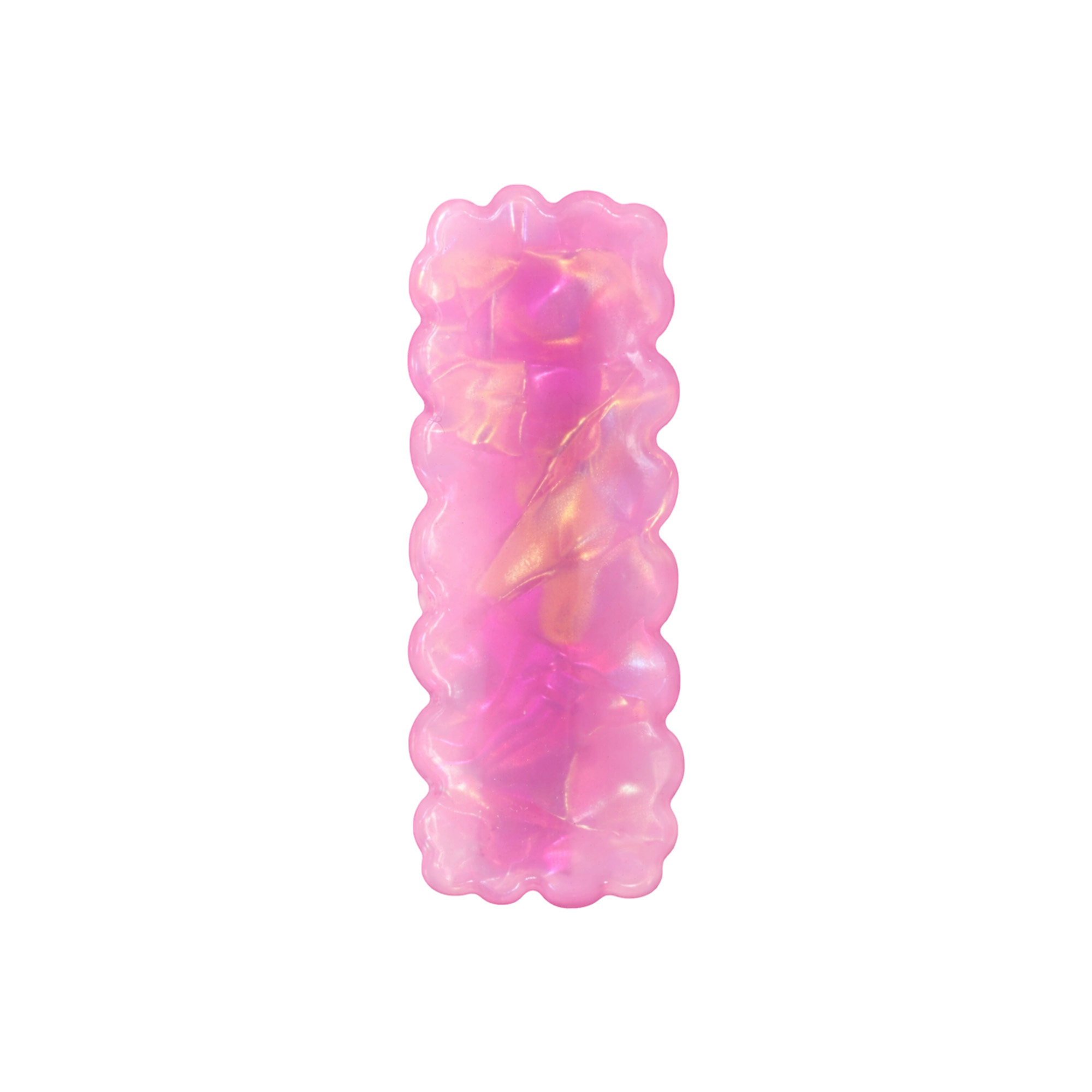 Wavy Rectangle Iridescent Hair Clip - Image 3