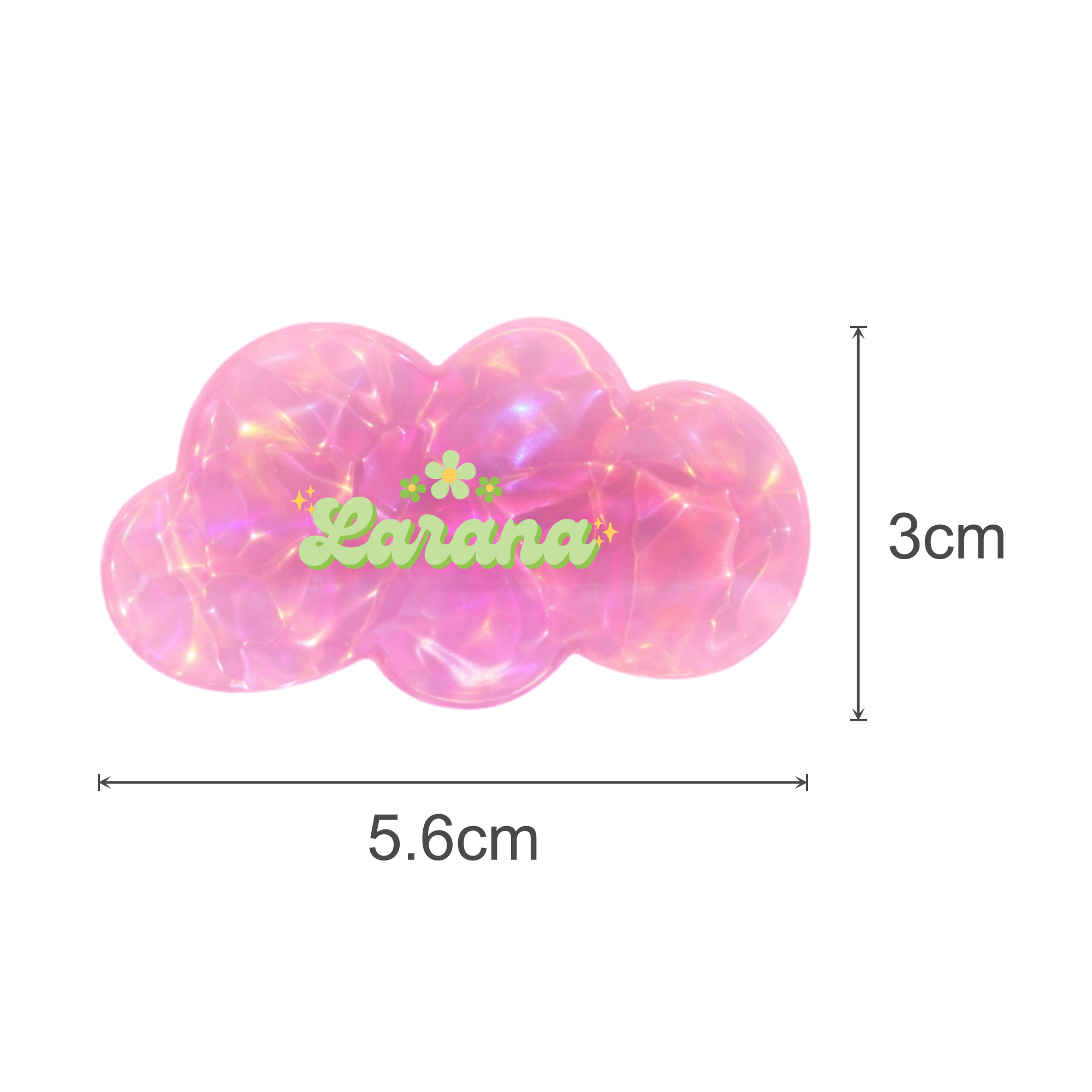 Cloud Iridescent Alligator Hair Clip - Image 7