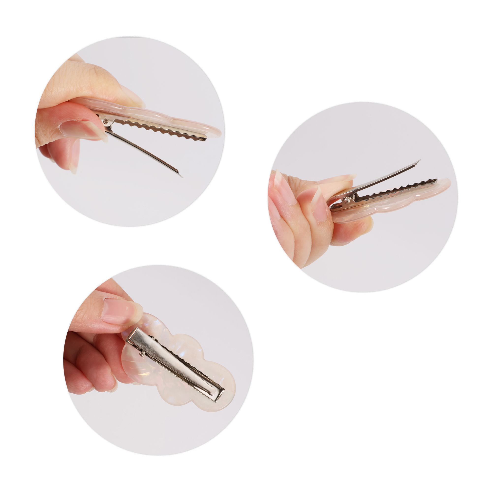 Cloud Iridescent Alligator Hair Clip - Image 9