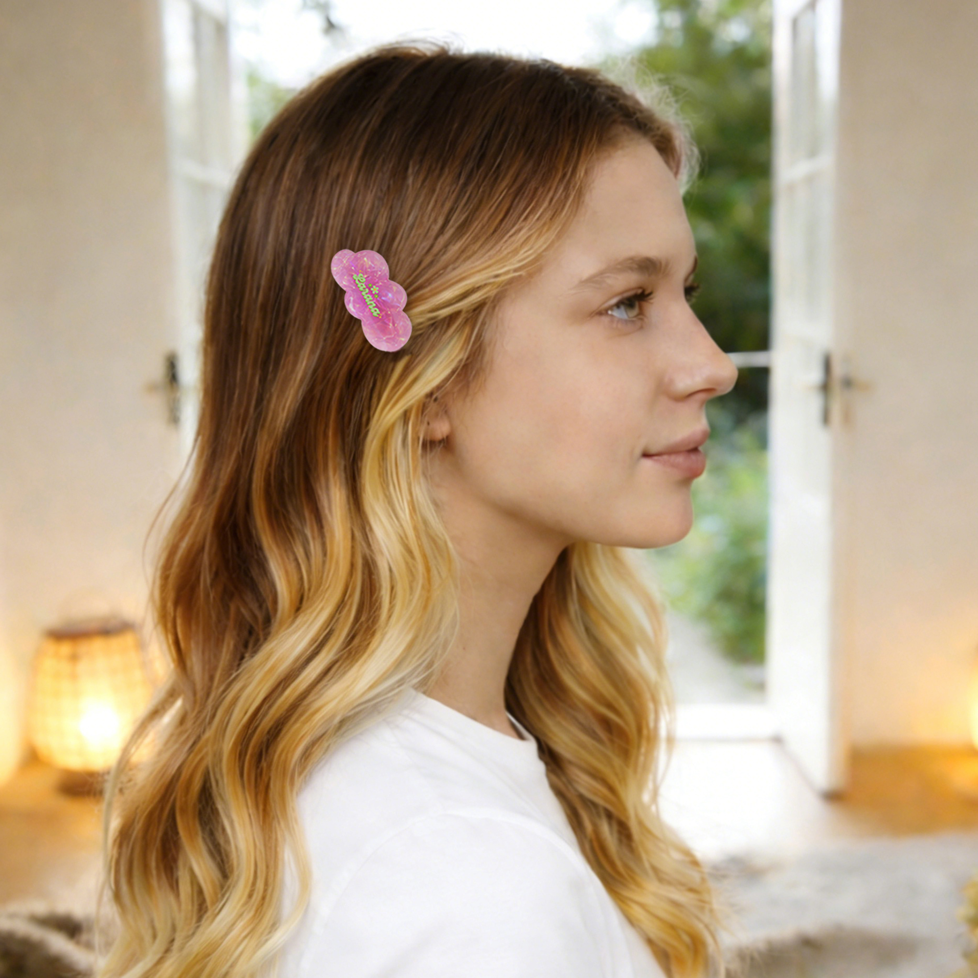 Cloud Iridescent Alligator Hair Clip - Image 10