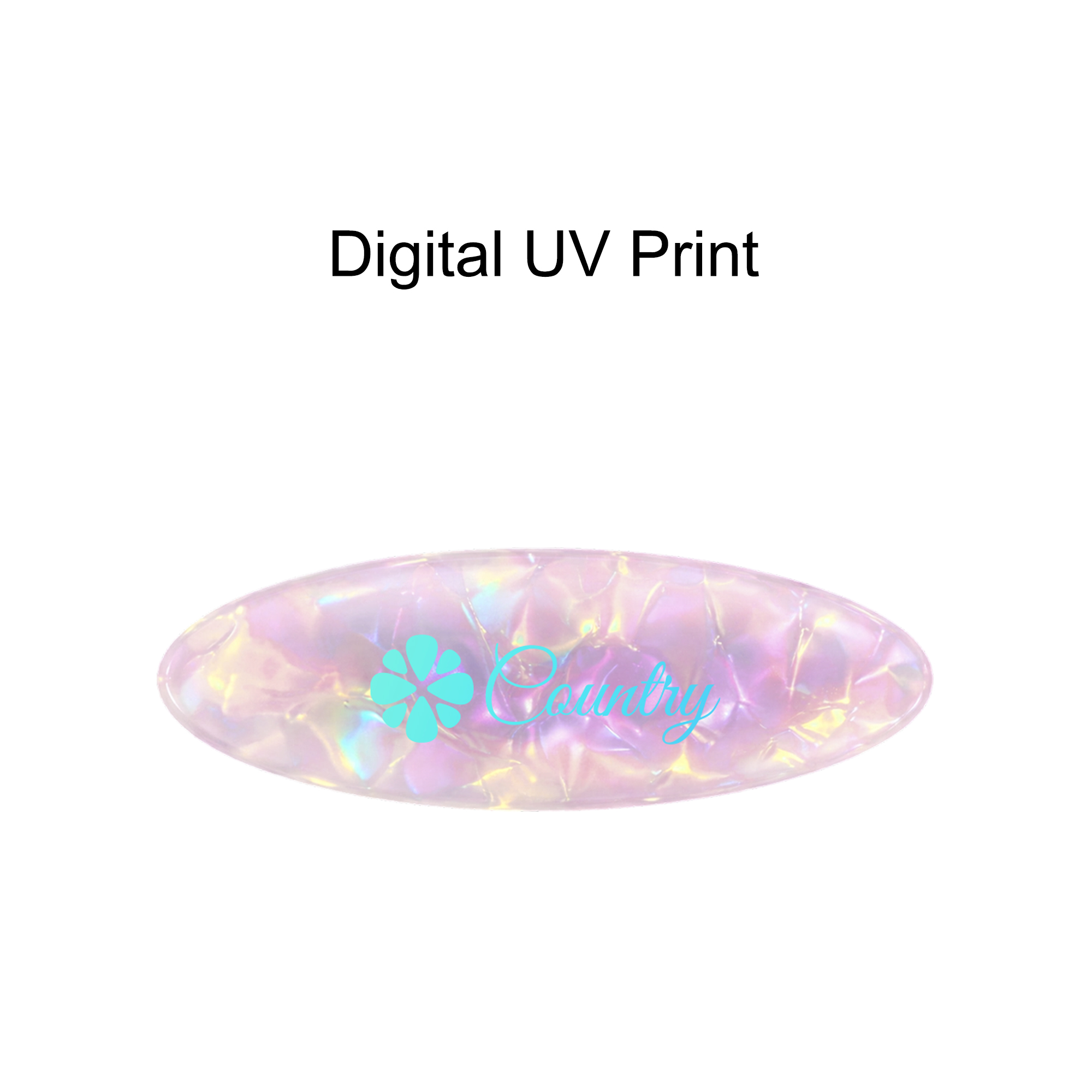 Oval Iridescent Alligator Hair Clip - Image 8