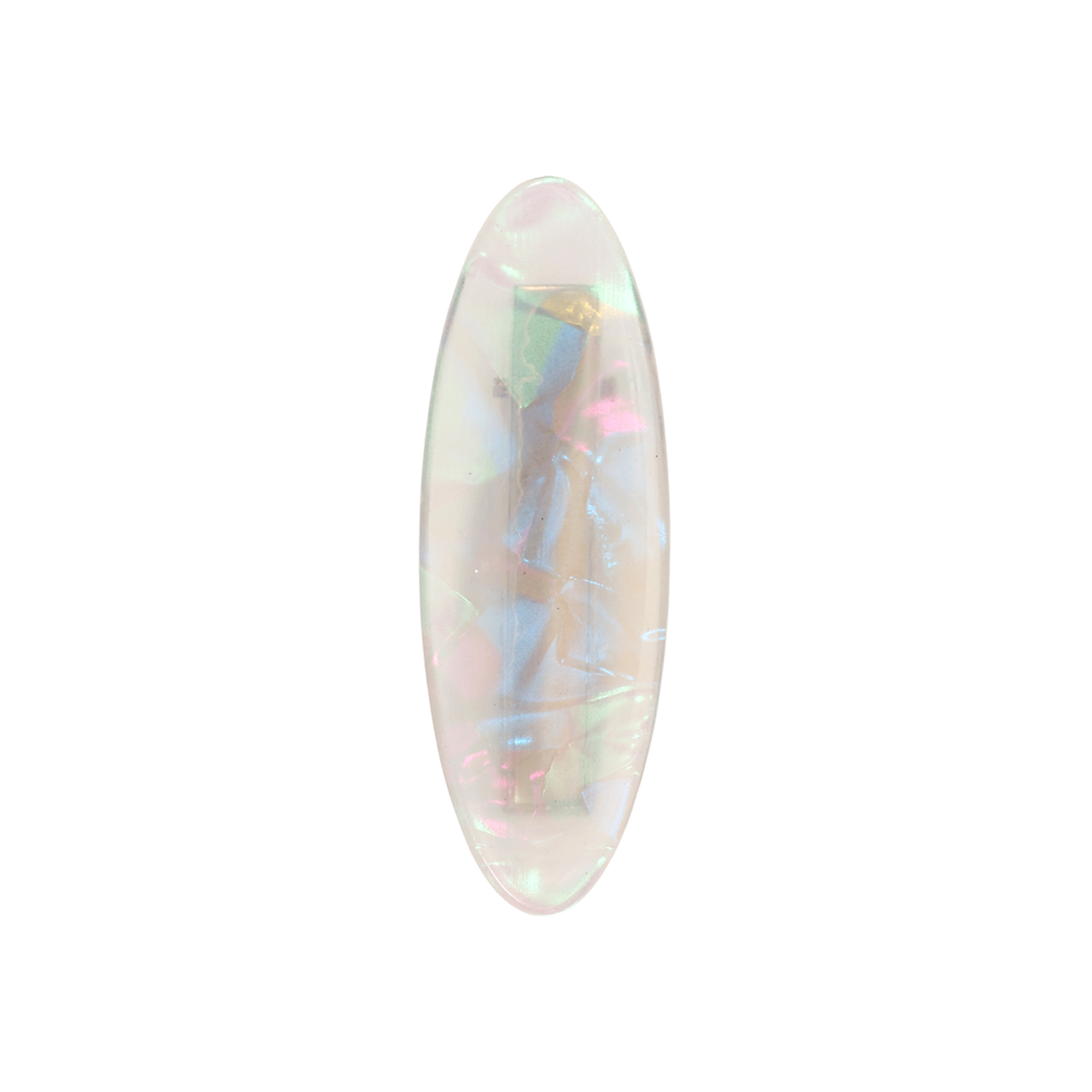 Oval Iridescent Alligator Hair Clip - Image 6