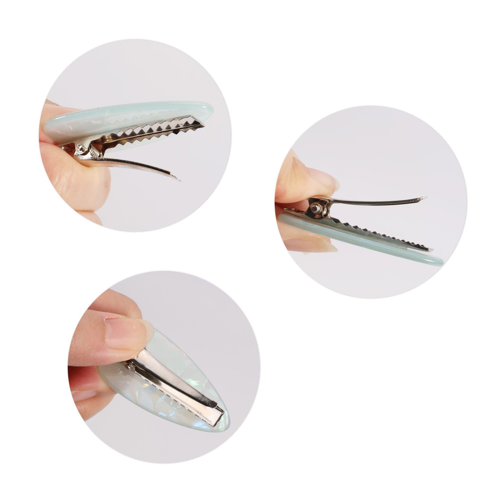 Teardrop Iridescent Alligator Hair Clip - Image 9