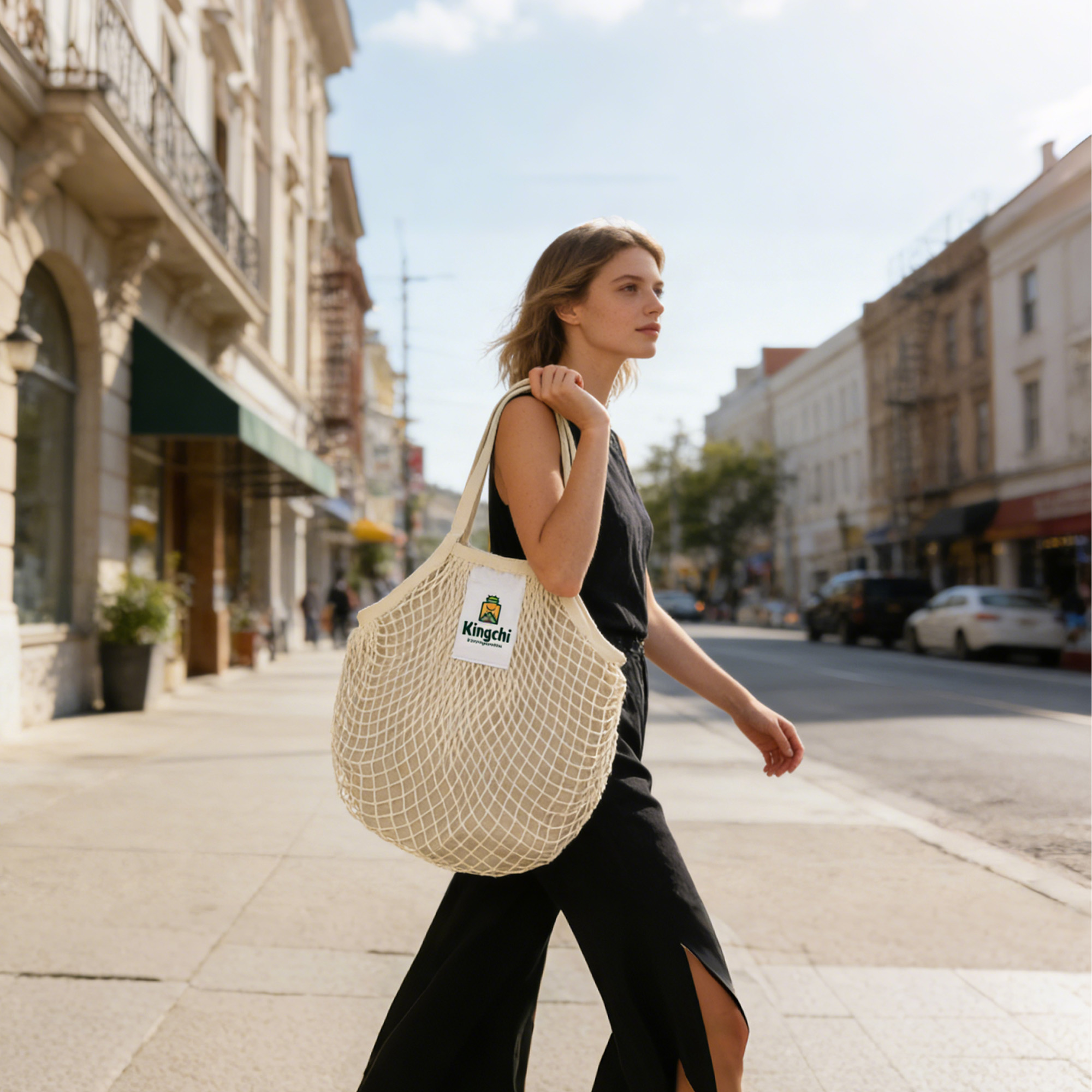Mesh Grocery Bag with inner - Image 15