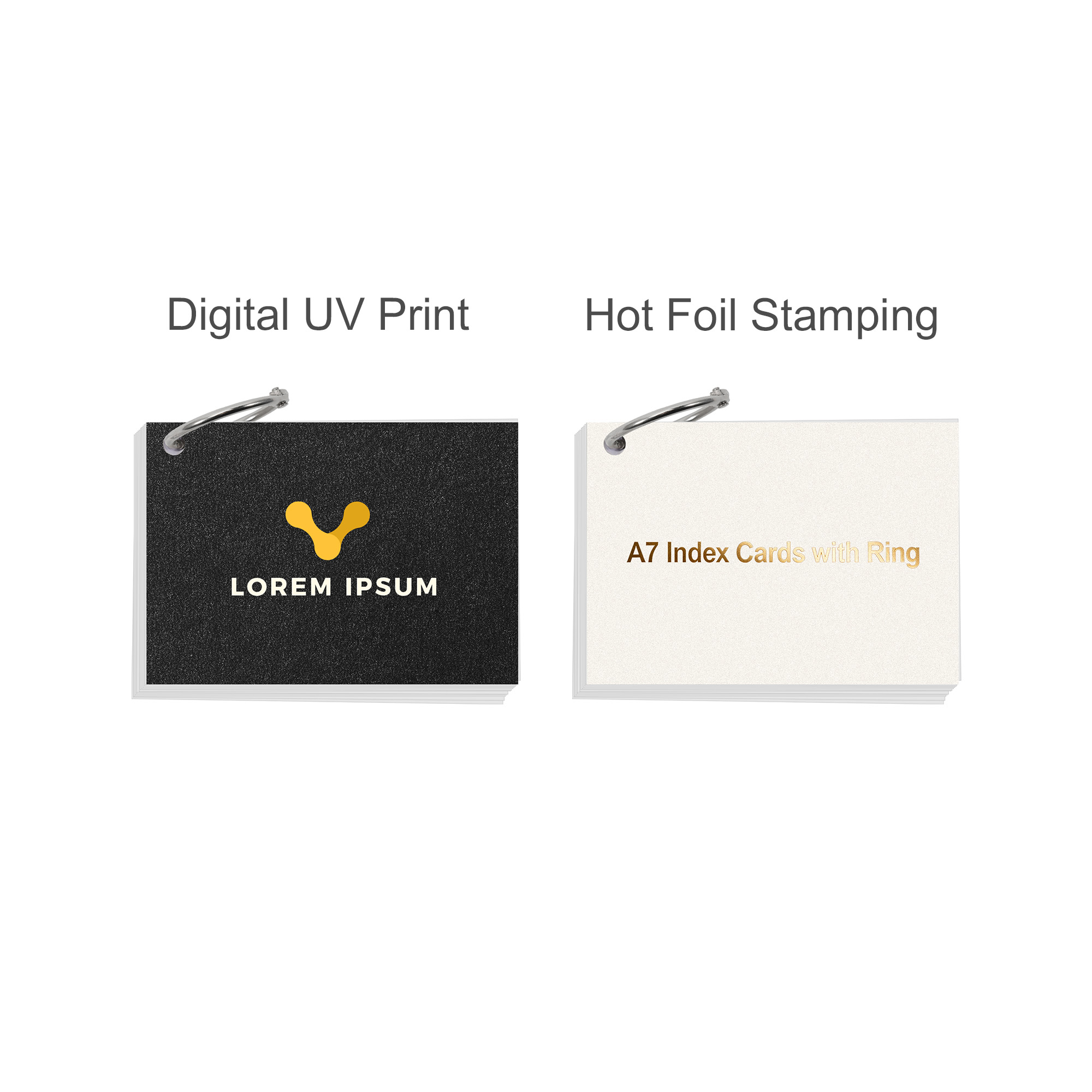 A7 Pearlescent Index Cards with Ring - Image 10