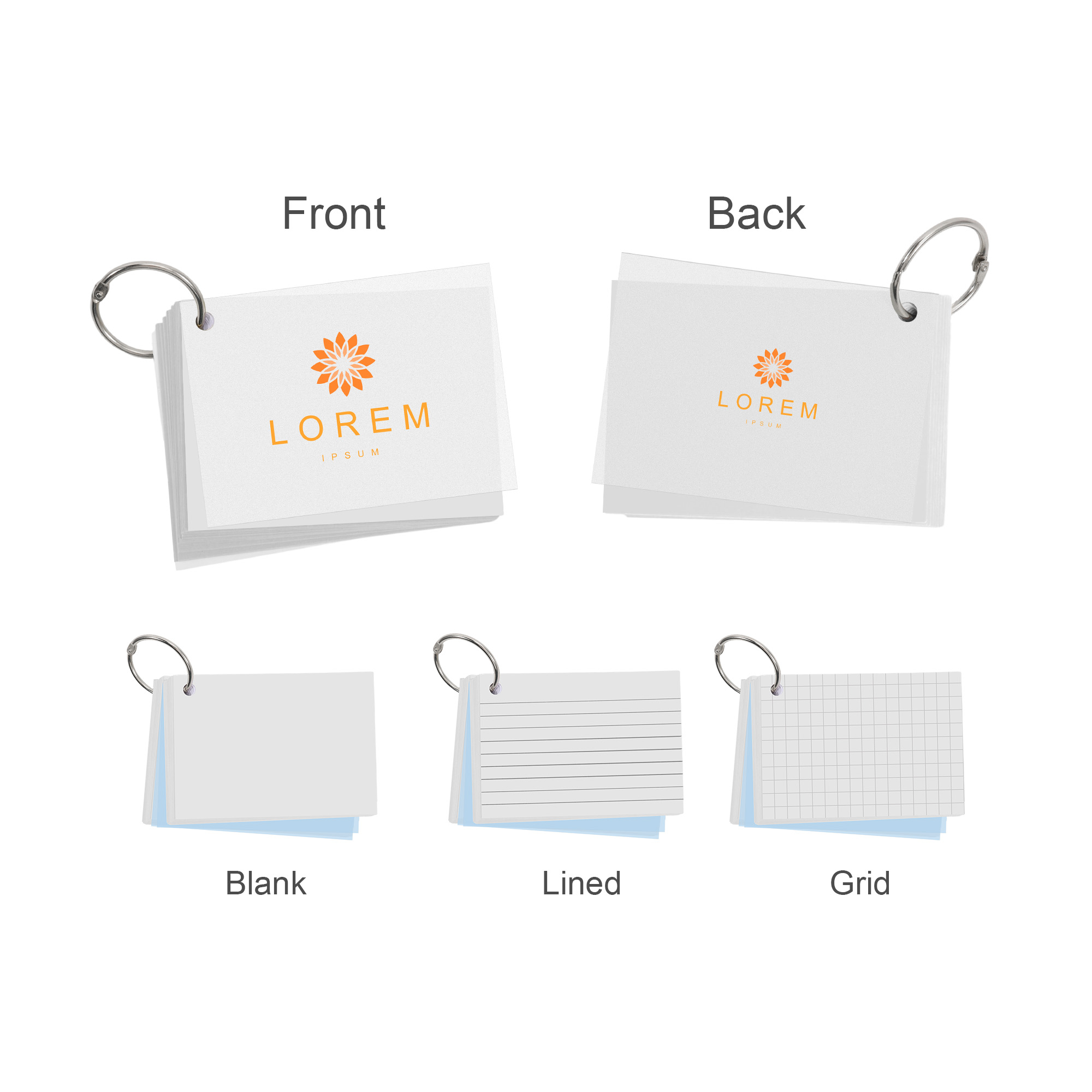 A7 PP Cover Index Cards with Ring - Image 2