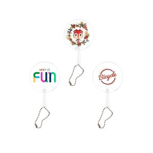 Mini PVC Hand Fan with Keychain