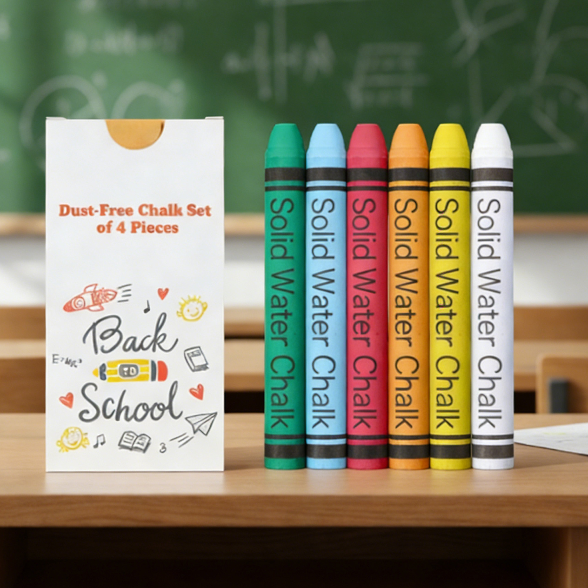Dust-Free Chalk Set of 4 Sticks - Image 11
