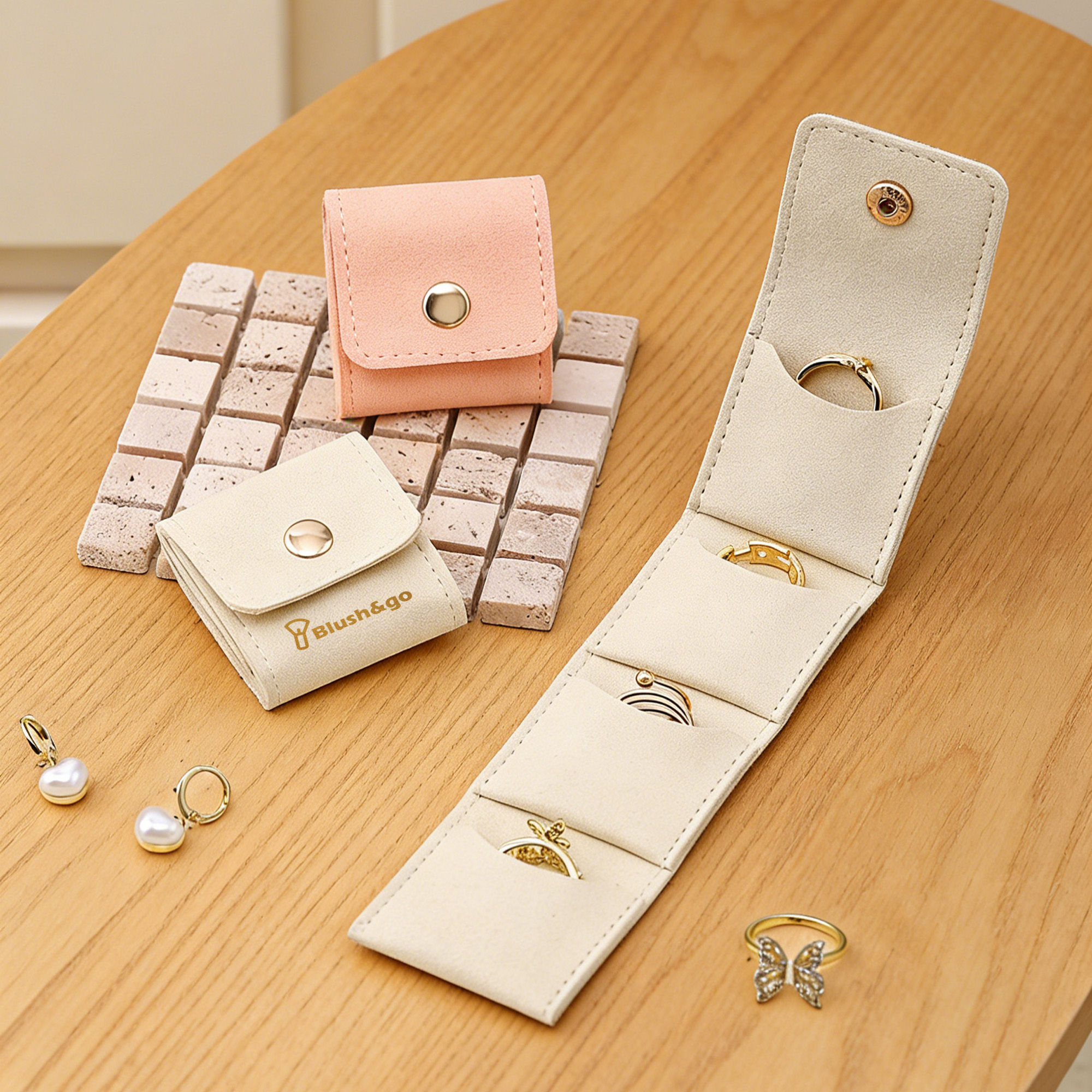 Mini Synthetic Leather Jewellery Bag - Image 8