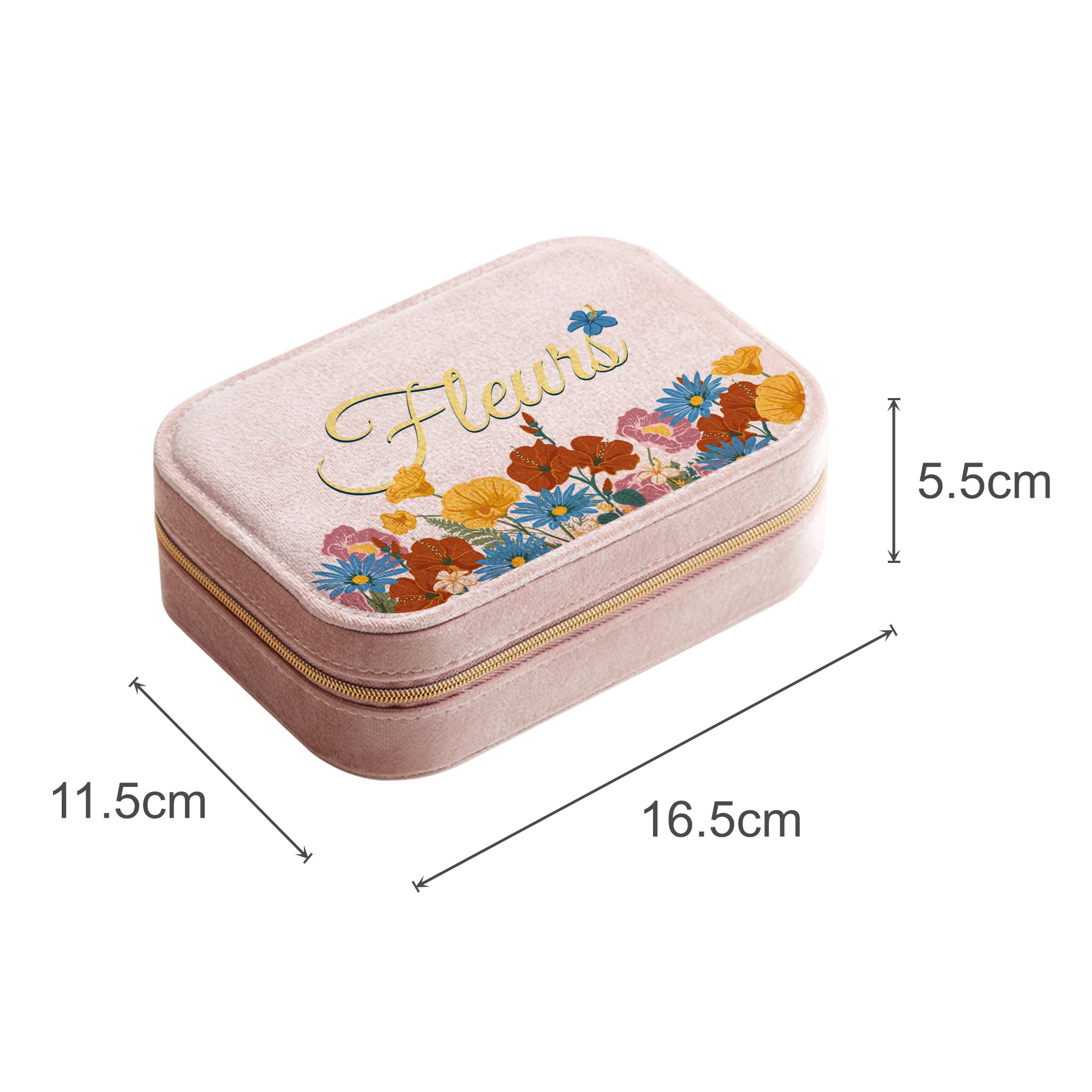 Velvet Jewellery Box with Compartment - Image 6