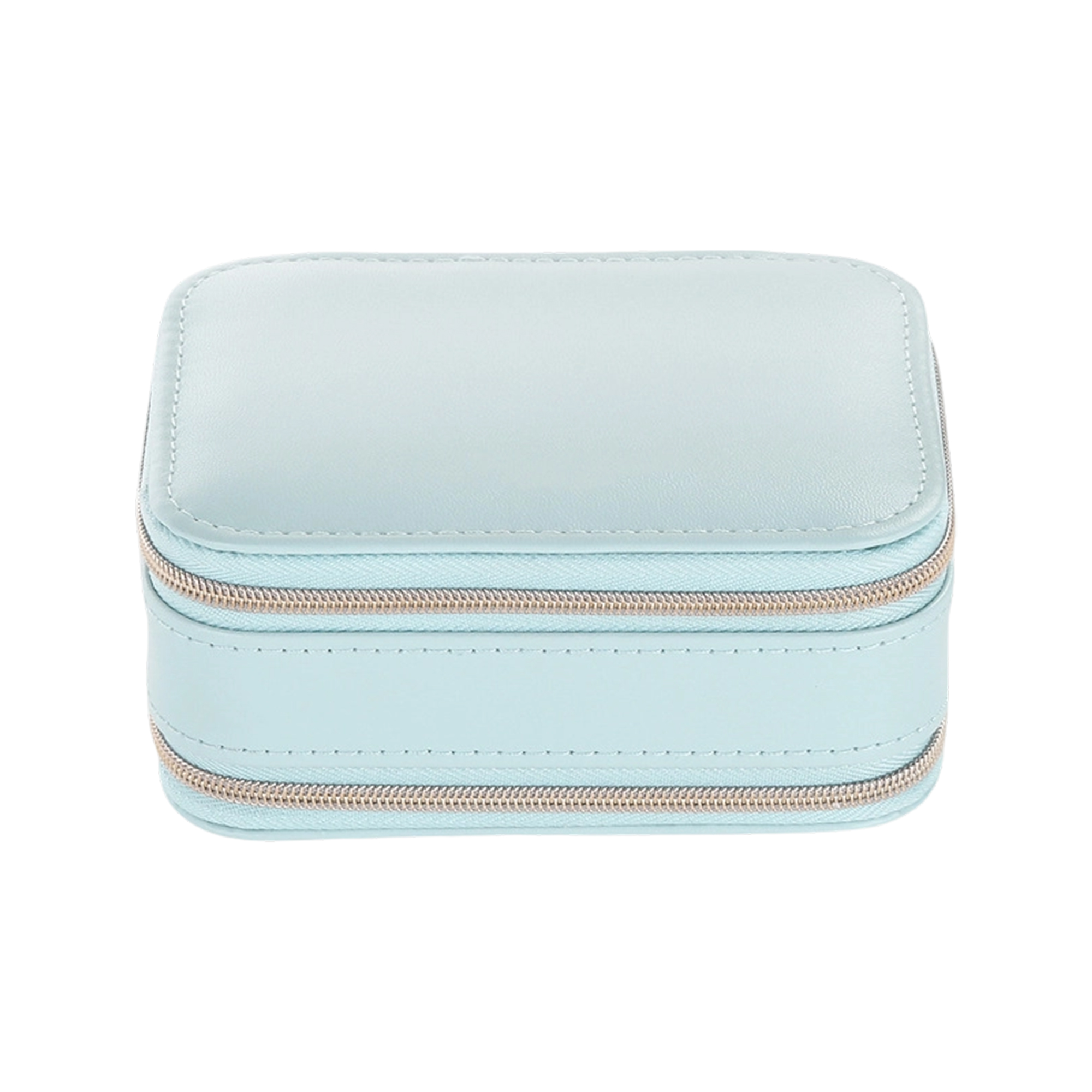 Fashion PU Leather Jewellery Case with Mirror - Image 3