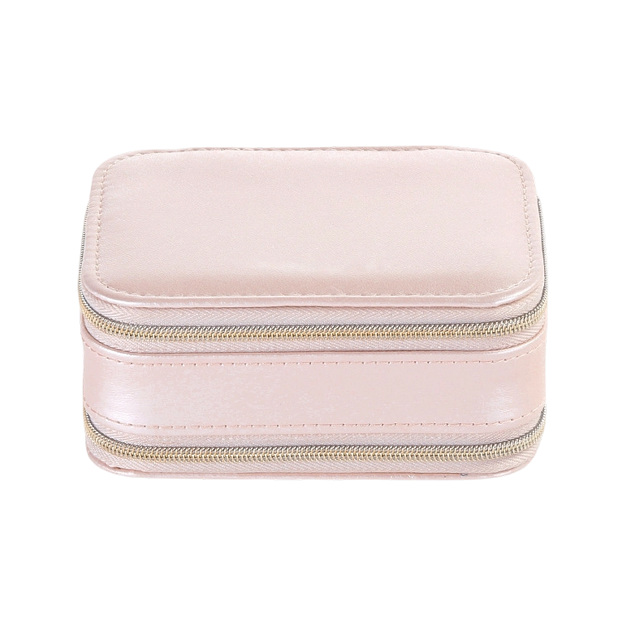 Fashion PU Leather Jewellery Case with Mirror - Image 2