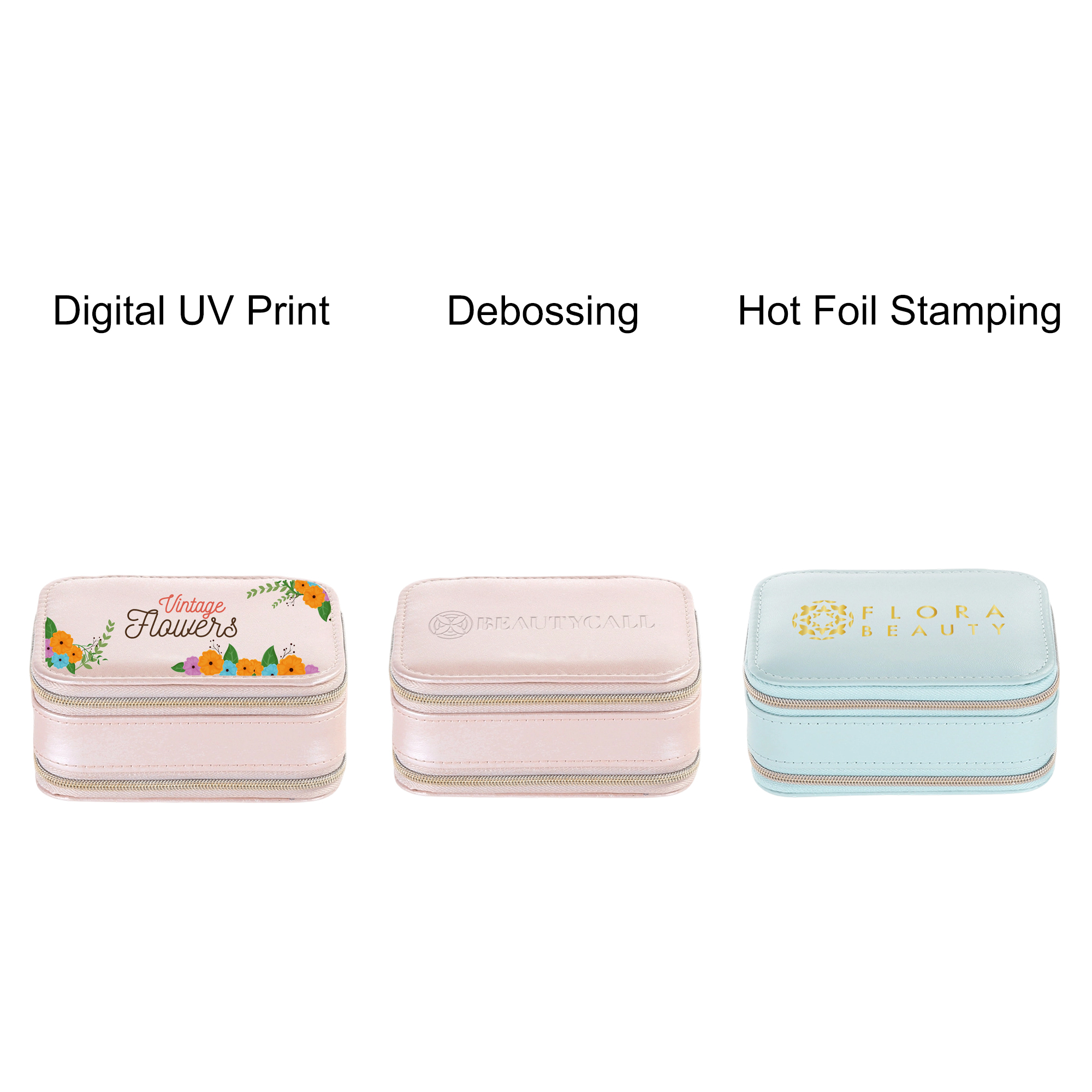 Fashion PU Leather Jewellery Case with Mirror - Image 5