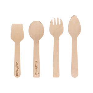 Pack of 100 Per Pack Disposable Birch Spoons/Forks (Small)