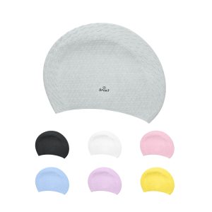 Premium Silicone Swimming Cap-Cube Grains