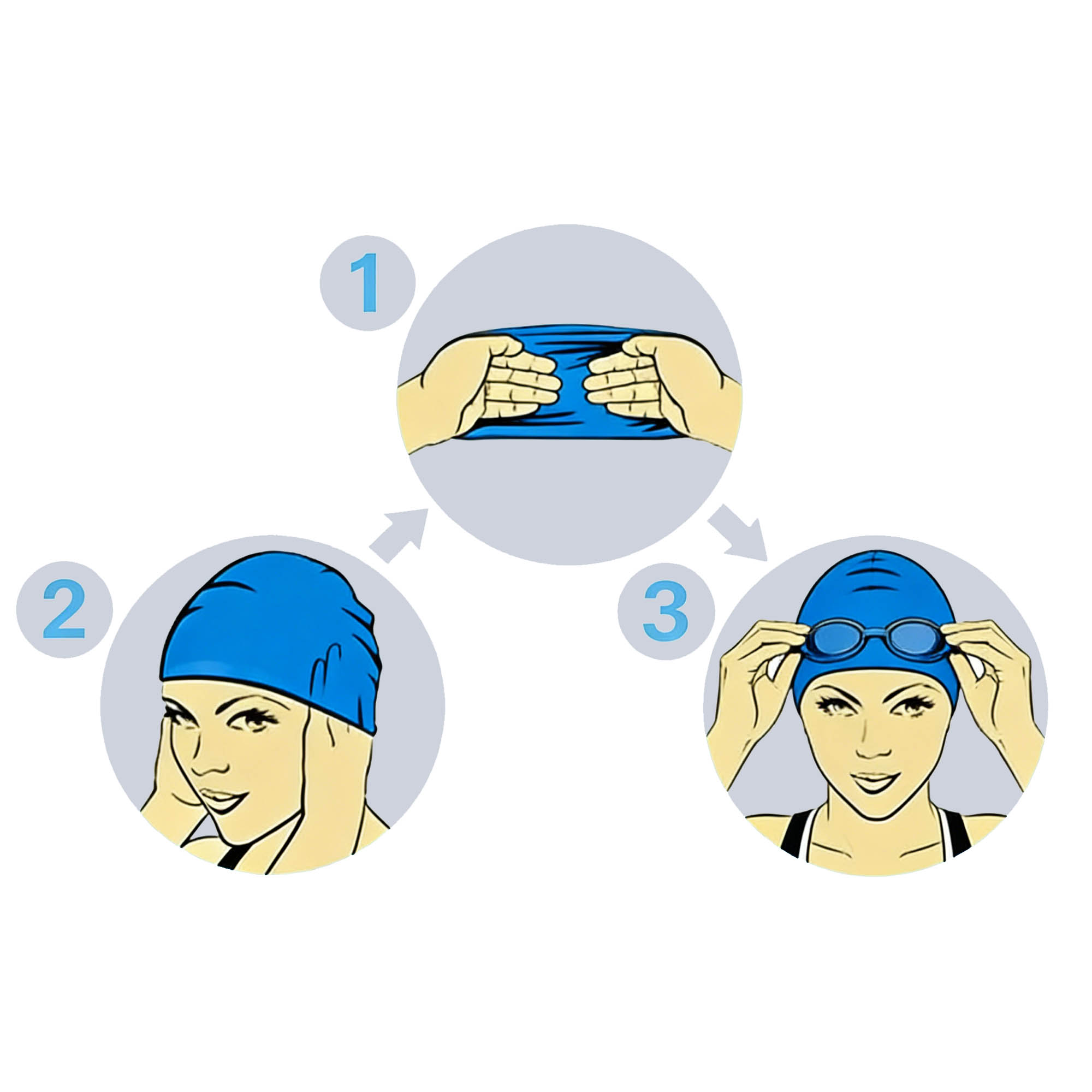 Silicone Swim Cap for Women with Long Hair - Image 14