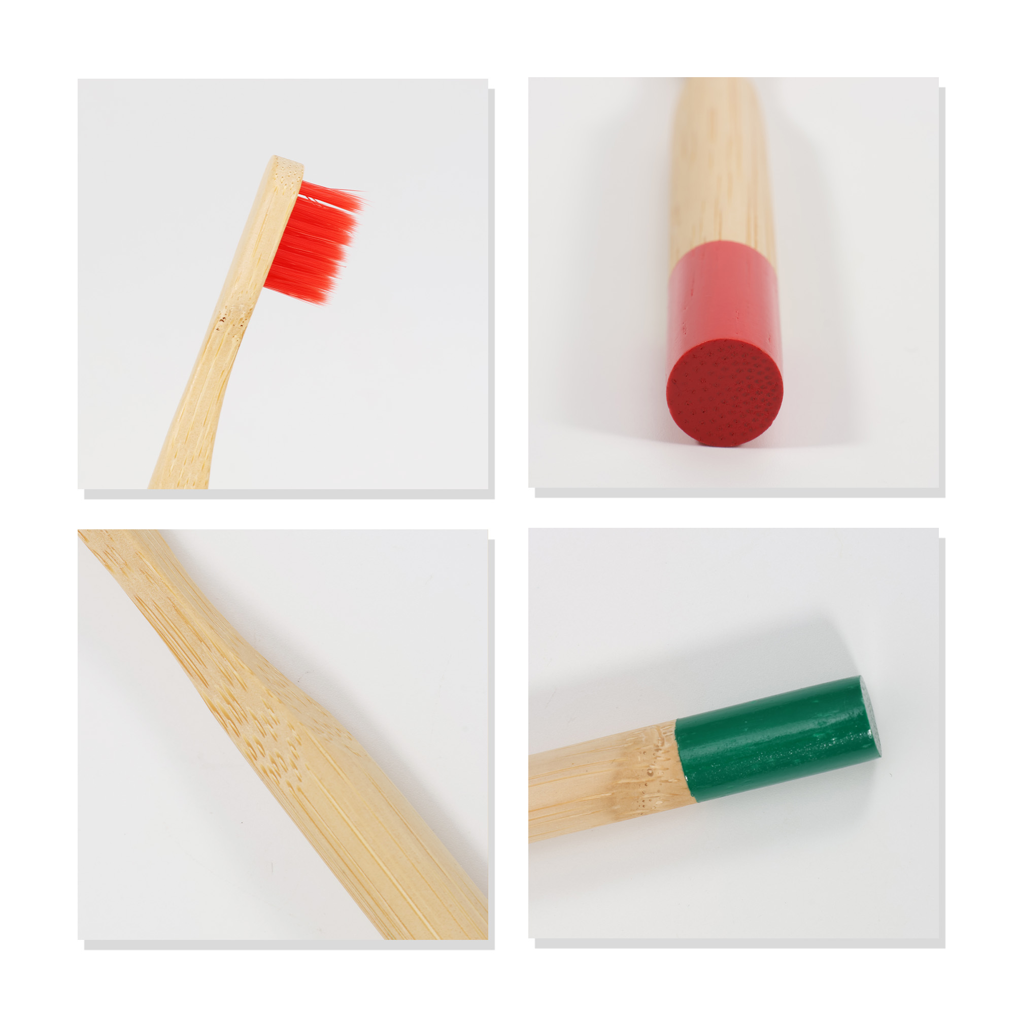 Small Round Handle Colorful Bamboo Toothbrush - Image 12