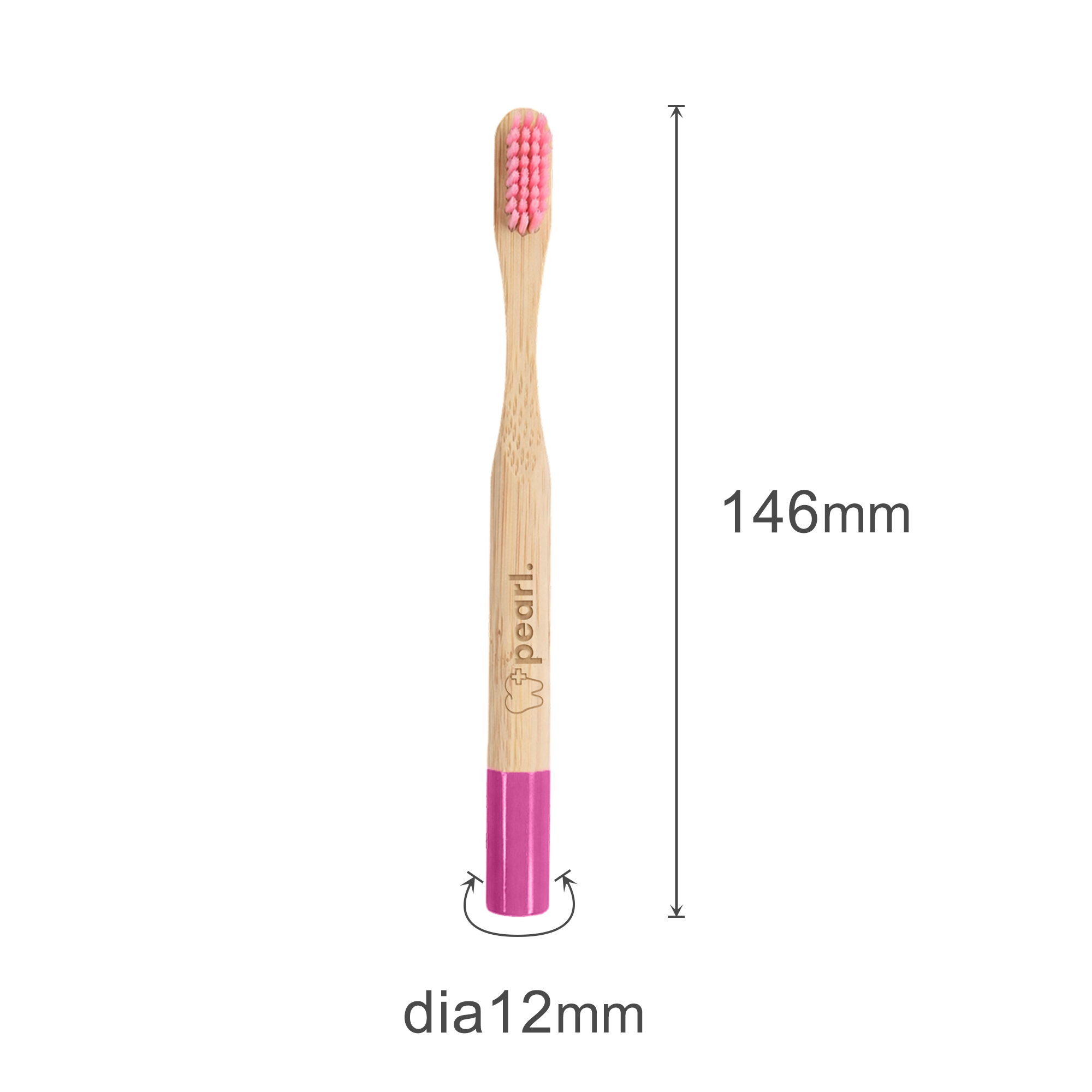 Small Round Handle Colorful Bamboo Toothbrush - Image 10