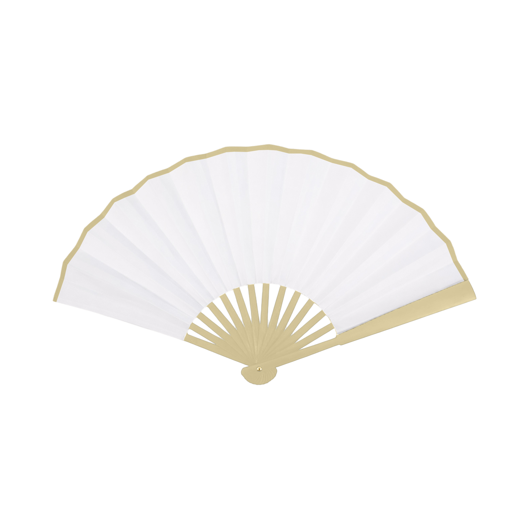 8inch Bamboo Fabric Hand Fan - Image 5