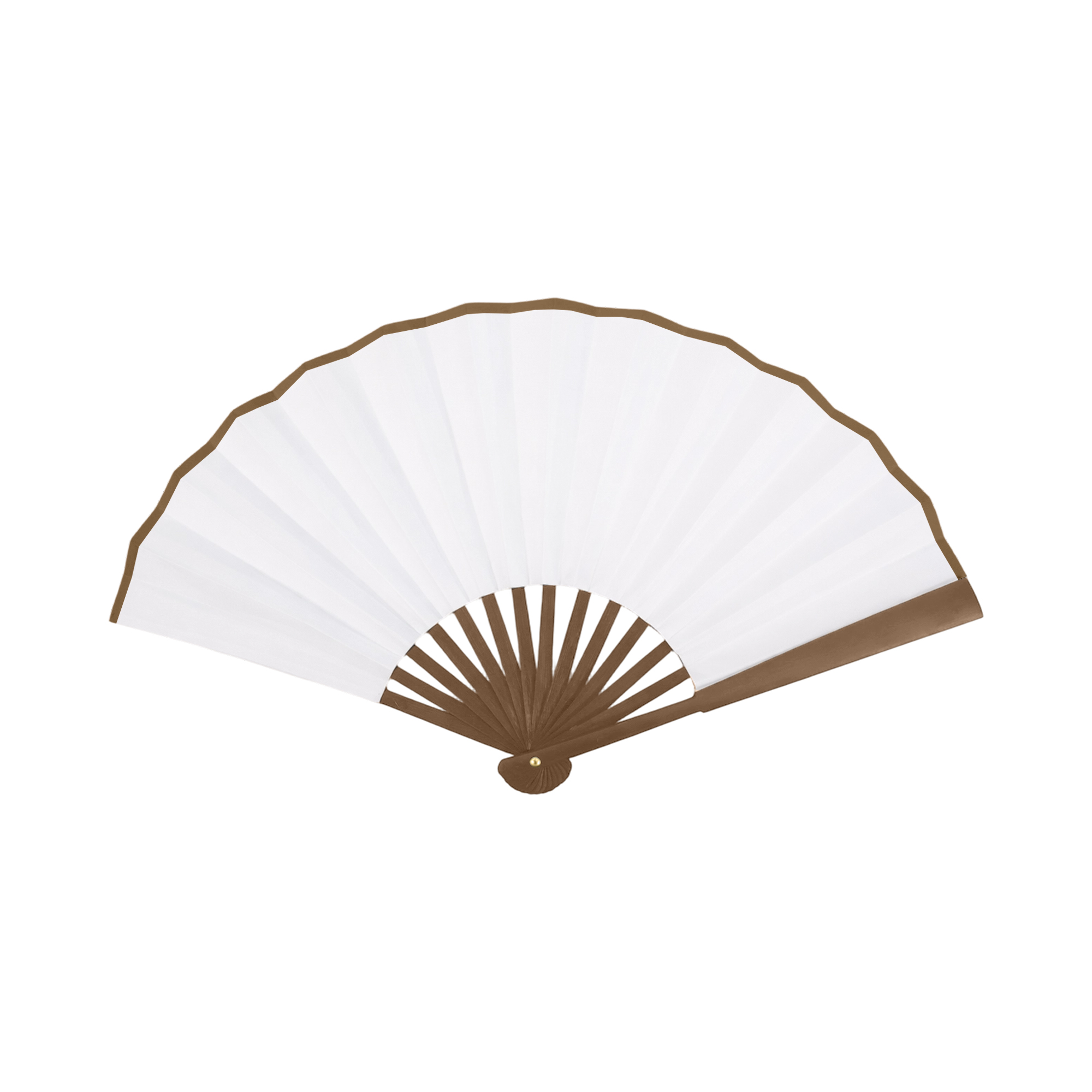 8inch Bamboo Fabric Hand Fan - Image 4