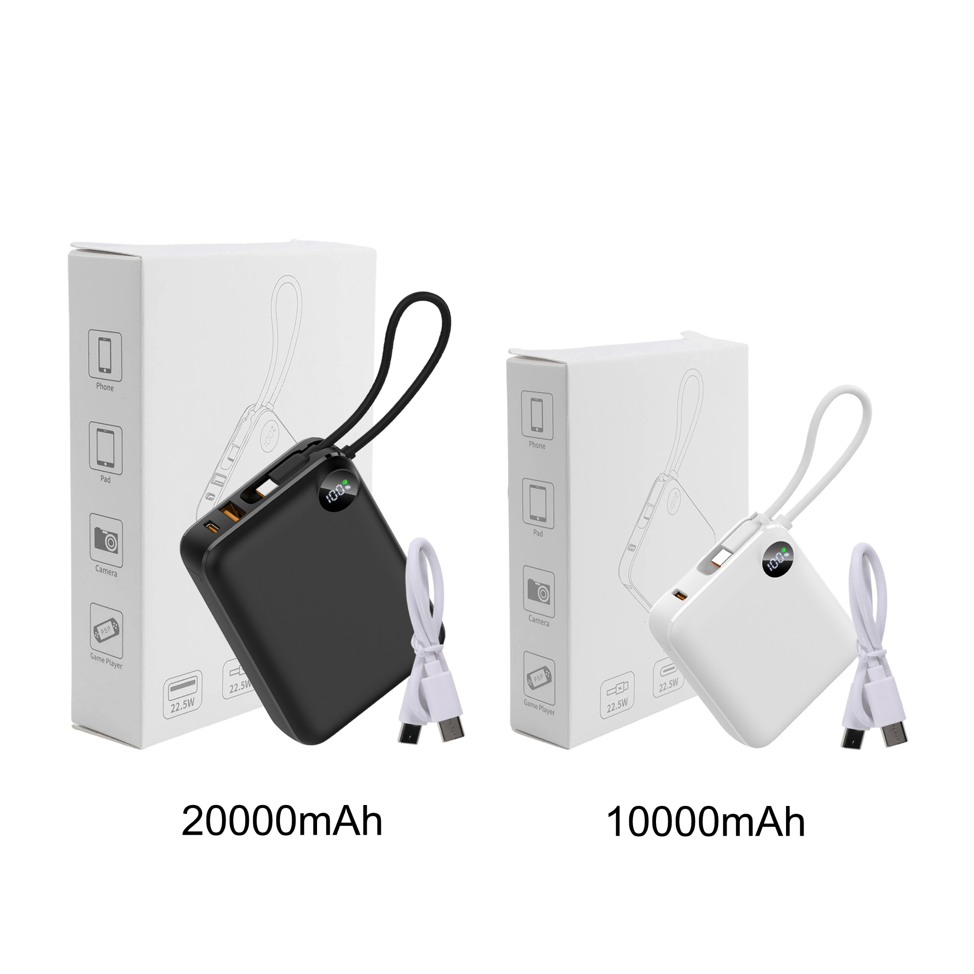 10000mAh Power Bank with Charging Cable - Image 7