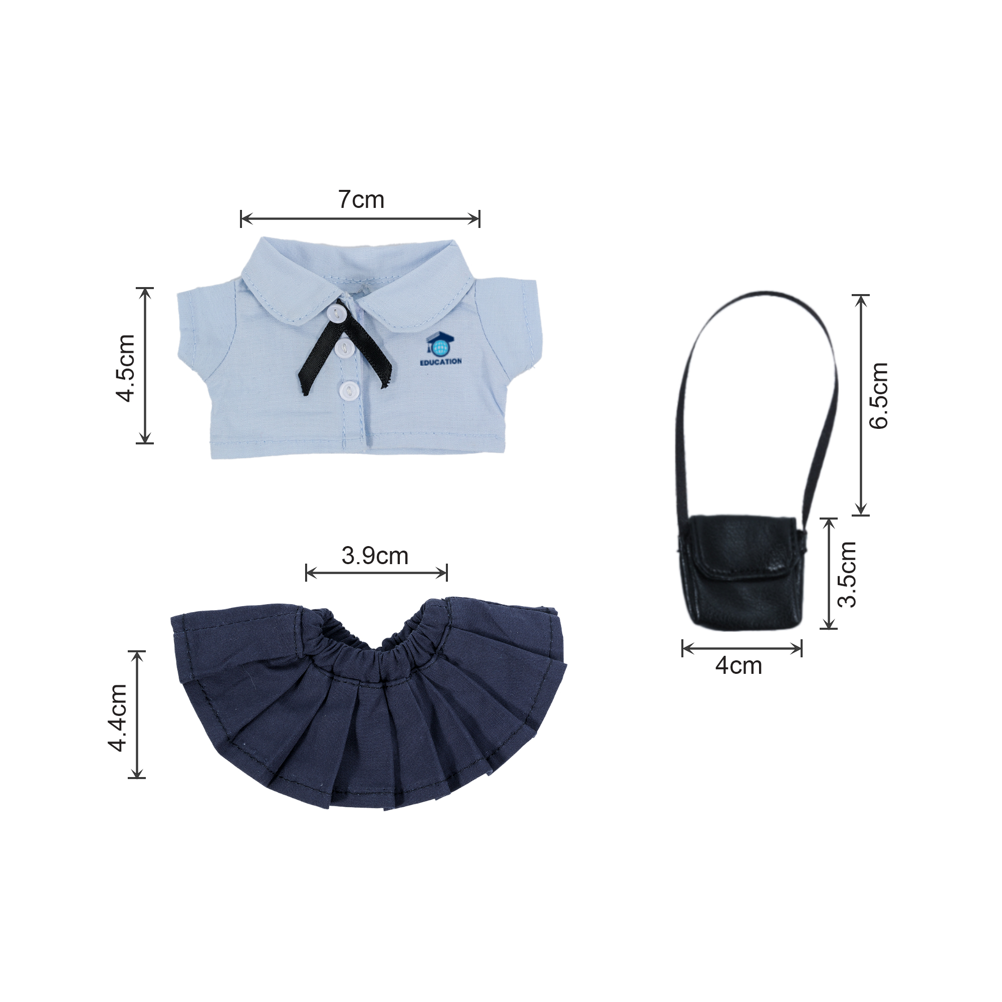 Plush Doll Uniform Set (15–17cm Doll) - Image 3