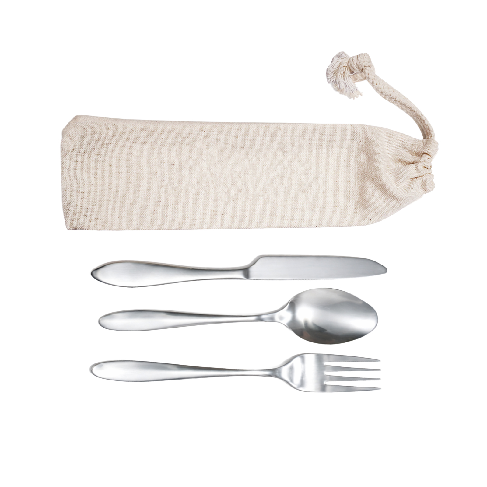 Banquet Cutlery Set in Calico Pouch - Image 5
