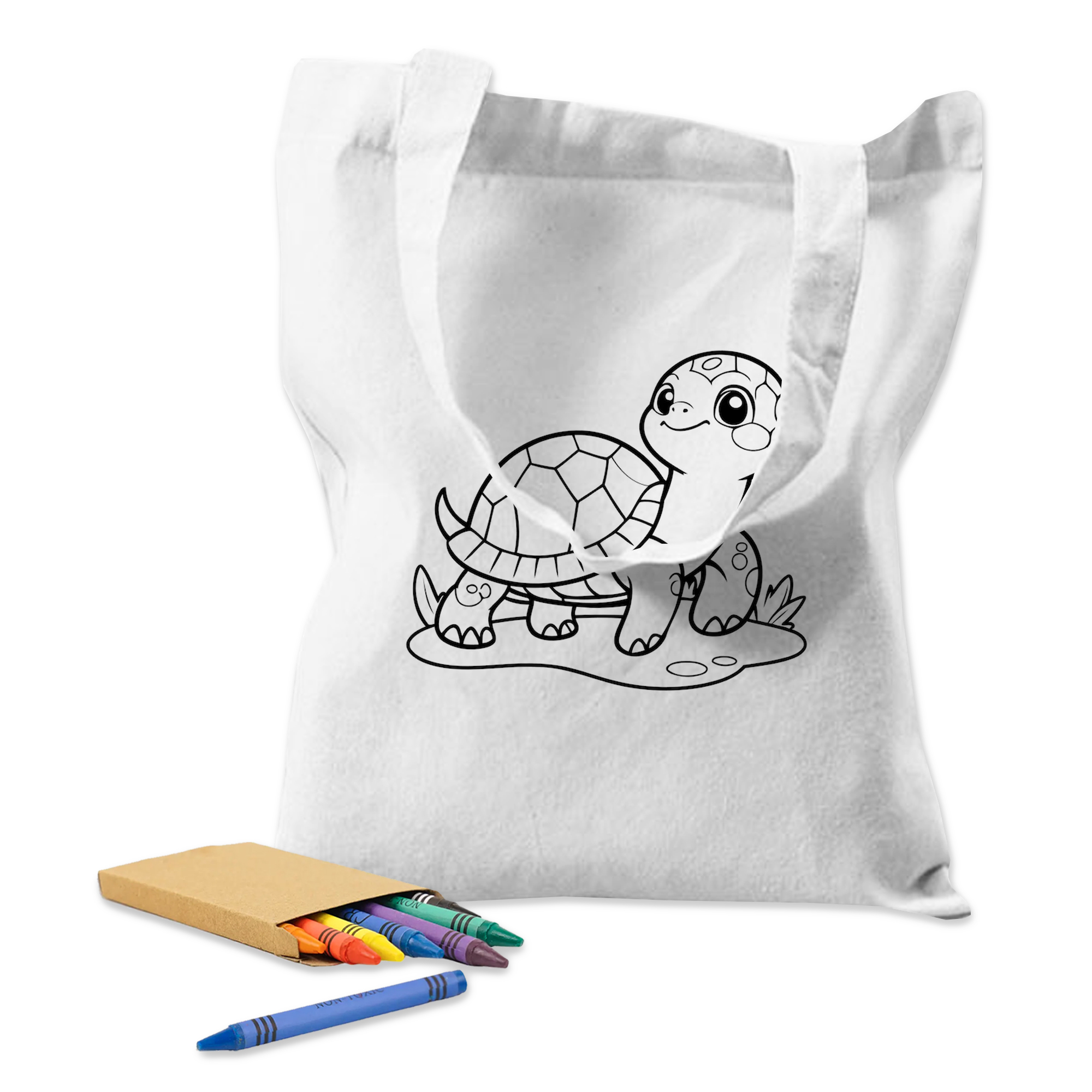 Colouring White Calico Bag No Gusset