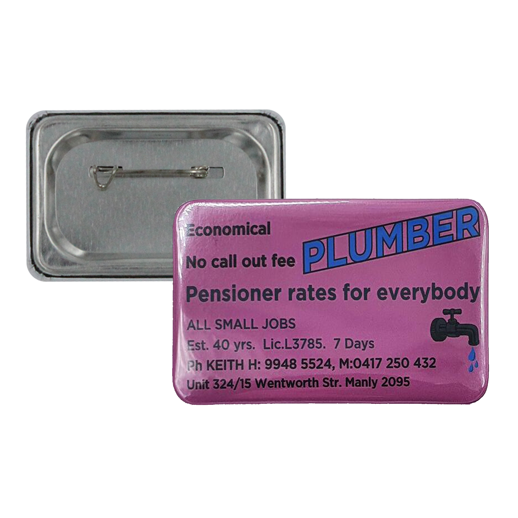 Button Badge Rectangle - Image 2