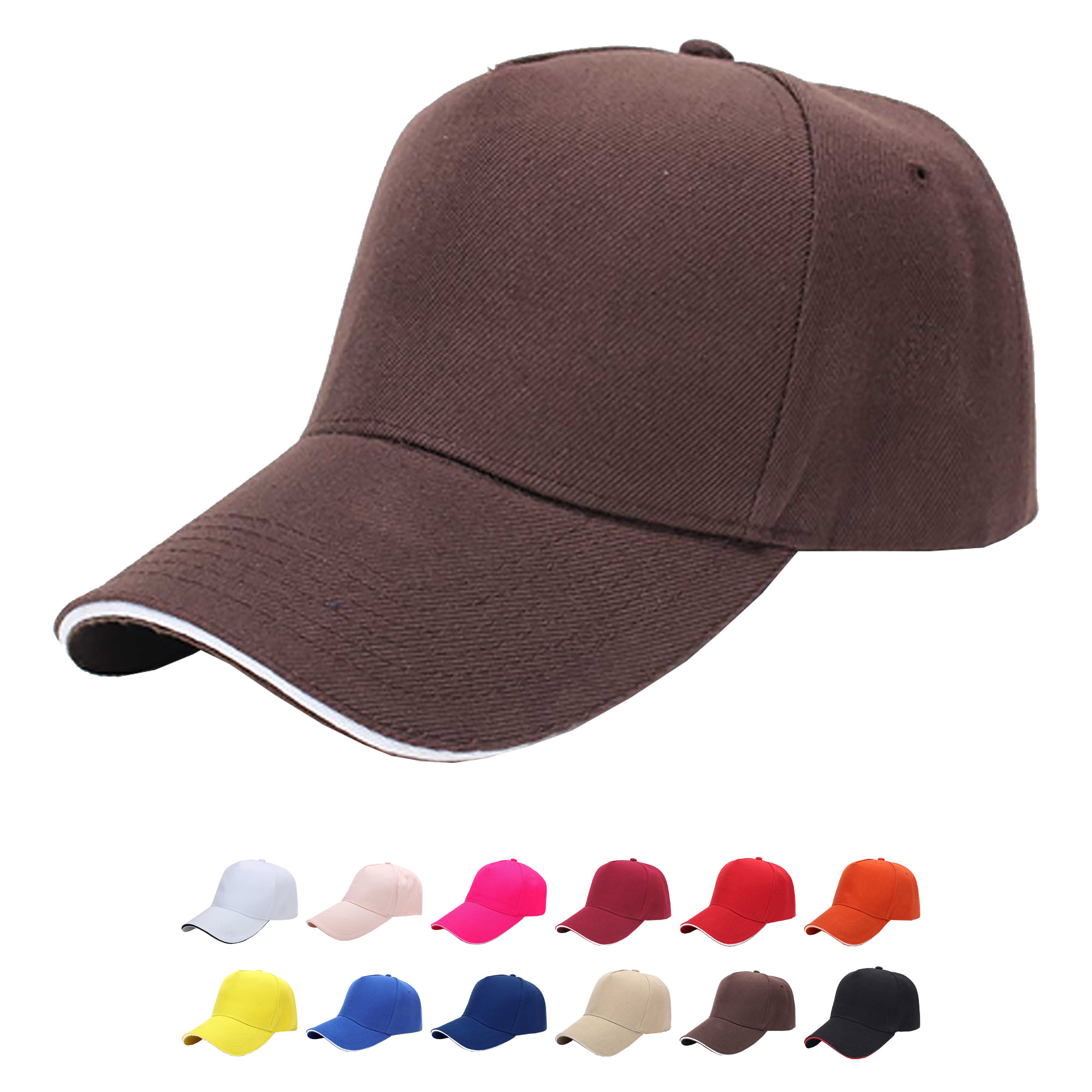 Nevaso 5 Panel Heavy Cotton Sandwich Cap - Image 2