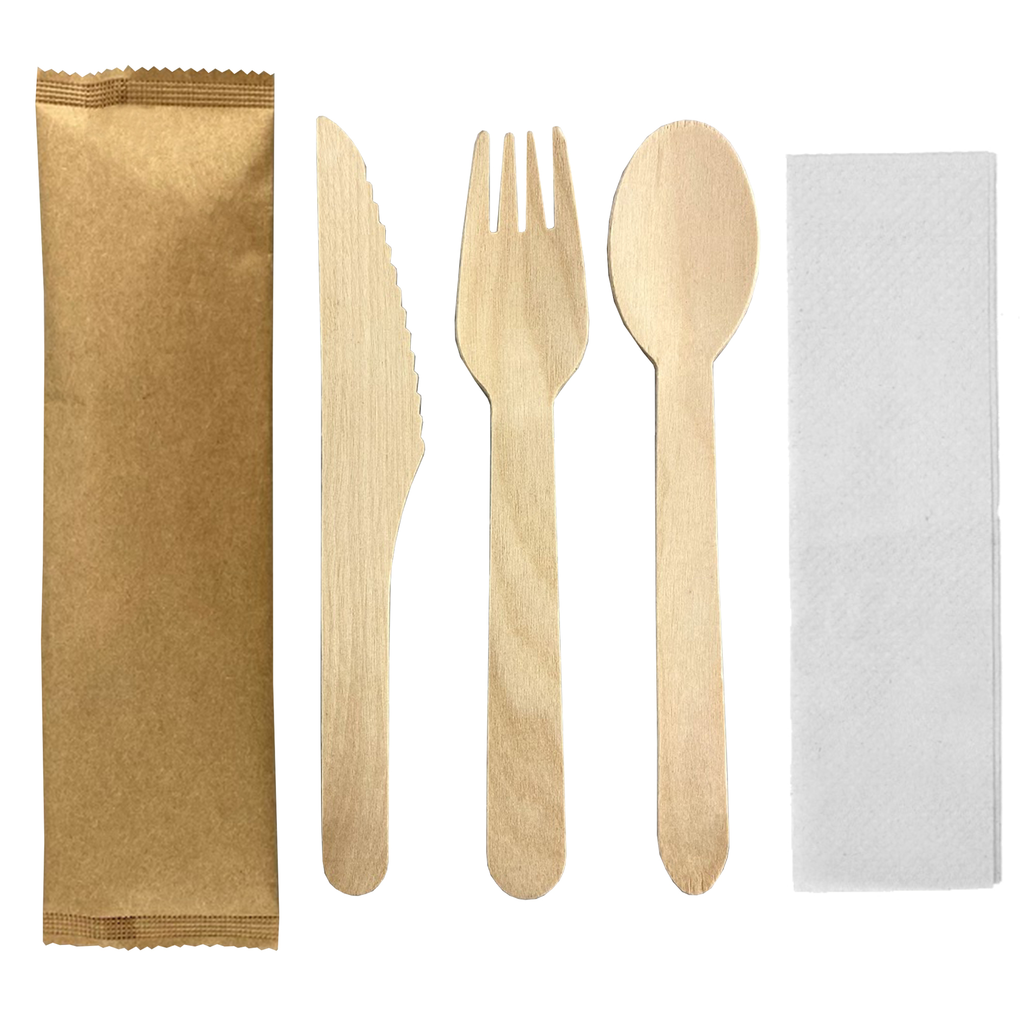 3pcs Wooden Cutlery Set - Image 3