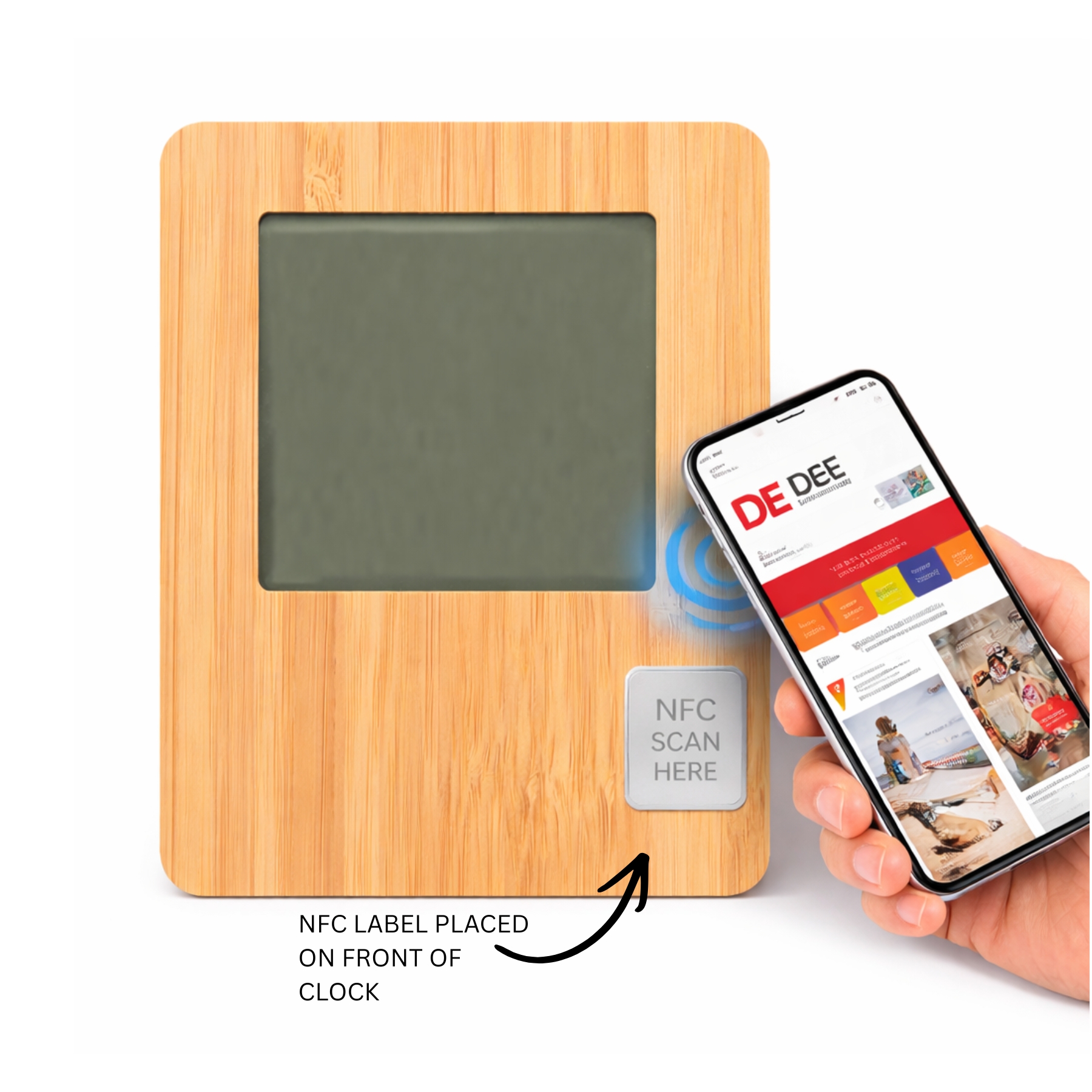 Bamboo Desk Clock - Image 7