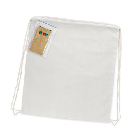 Cotton Colouring Drawstring Backpack - Image 2