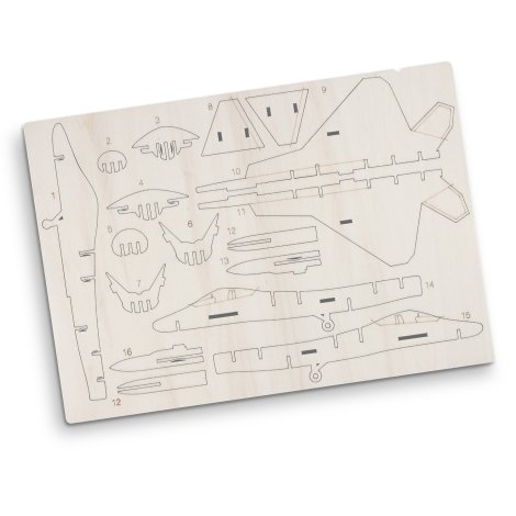 BRANDCRAFT Jet Fighter Wooden Model - Image 4