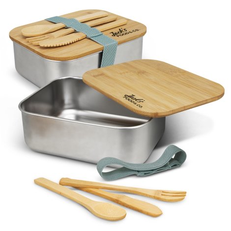 Stainless Steel Lunch Box with Cutlery - Image 2