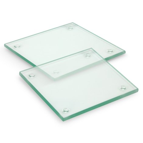 Venice Glass Coaster - Set of 2 - Square - Full Colour - Image 2