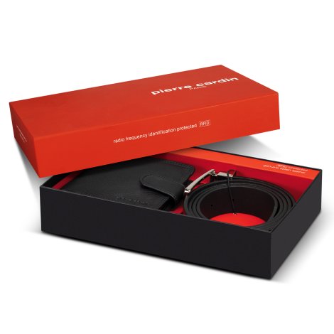 Pierre Cardin Leather Wallet and Belt Gift Set - Image 6