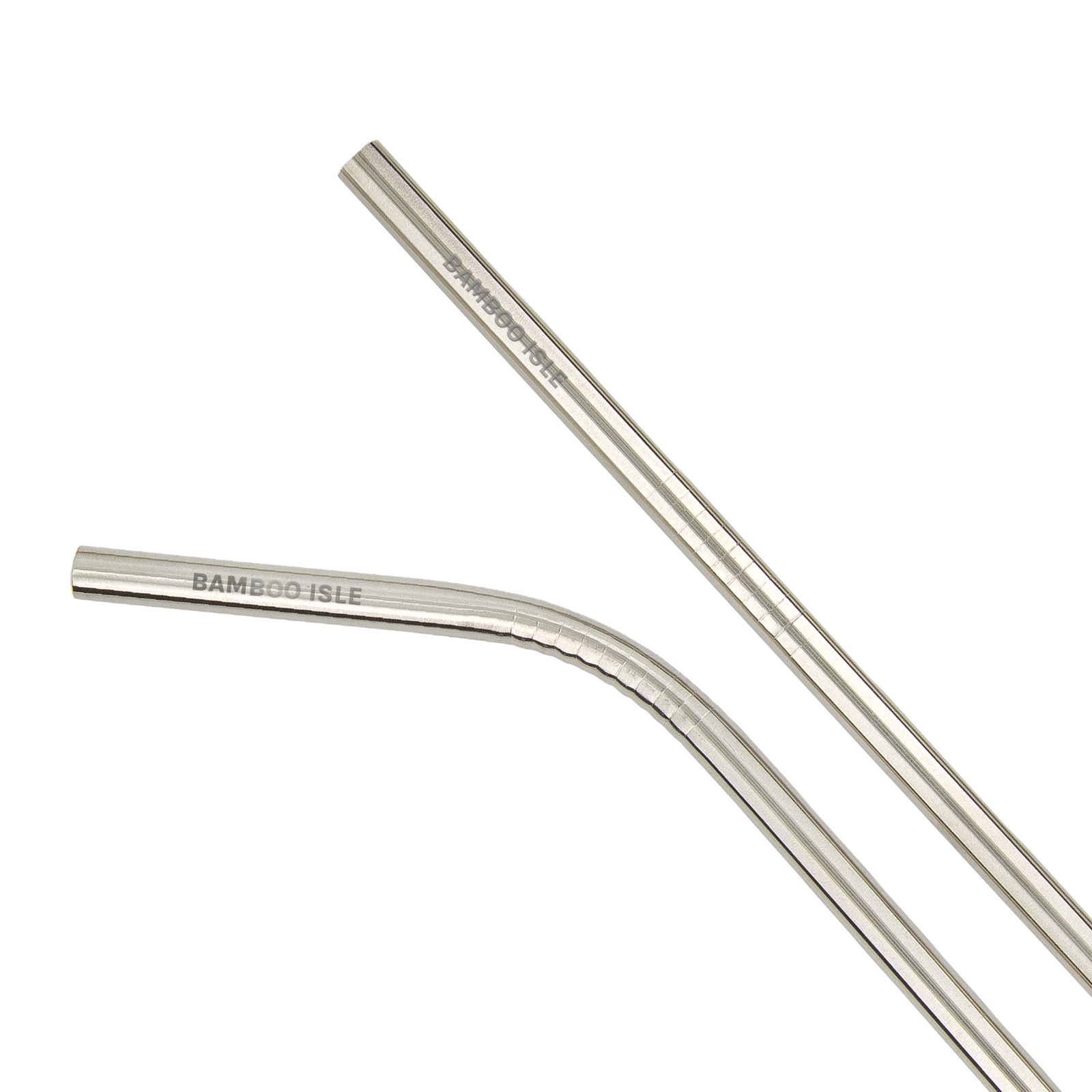 Banquet Stainless Steel Cutlery & Straw Set in Calico Pouch - Image 4