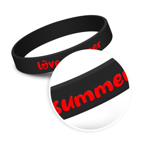 Kids Silicone Wrist Band - Embossed - Image 18