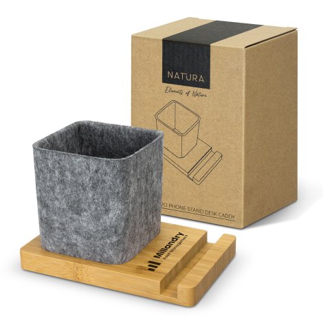 NATURA Bamboo Phone Stand Desk Caddy - Image 2