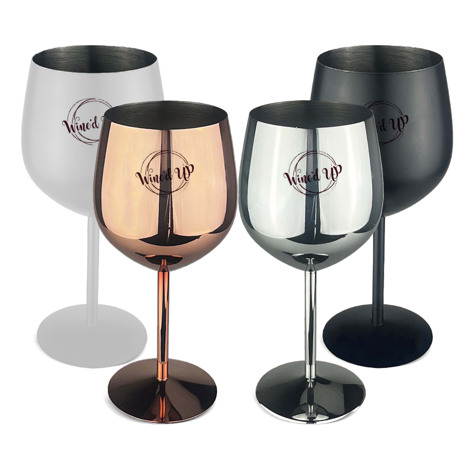 Bella Stainless Steel Wine Glass - Image 2