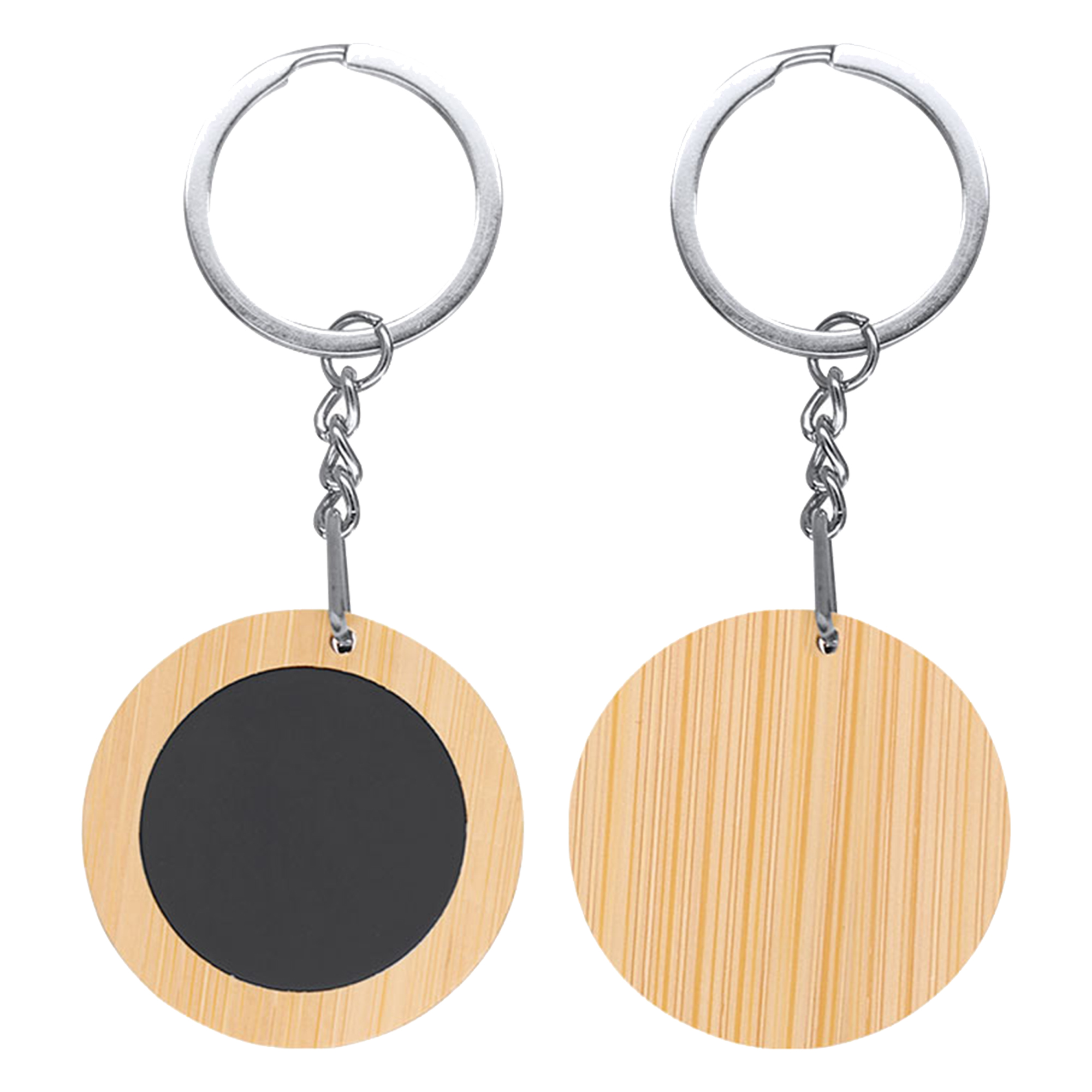 Mirage Round Bamboo Keyring - Image 3