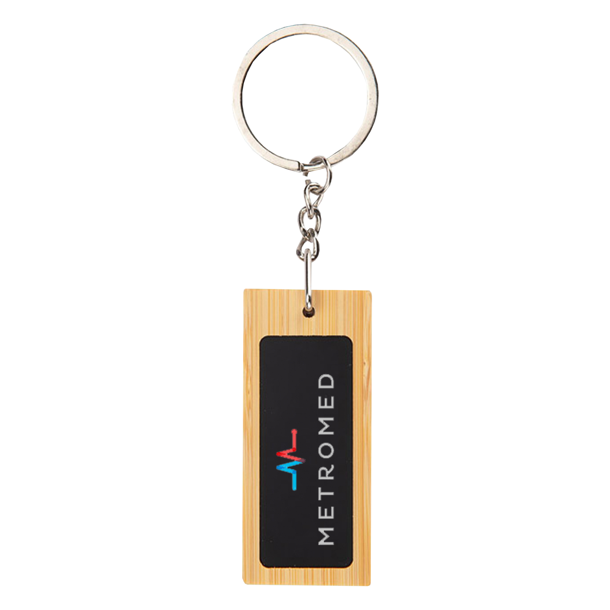 Mirage Rectangular Bamboo Keyring - Image 2