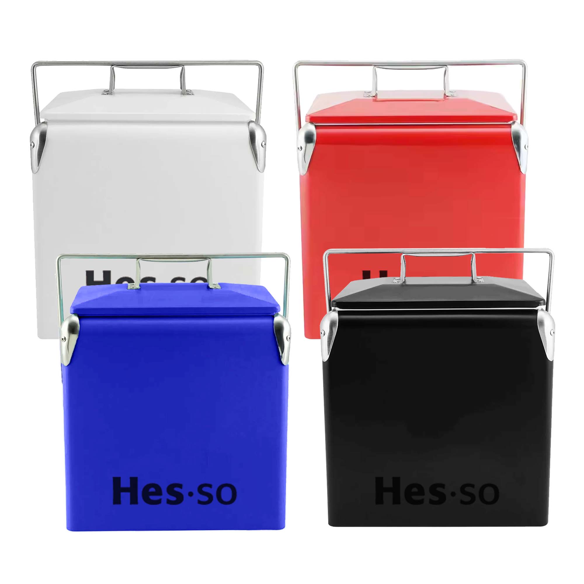 Retro Metal Ice Cooler Box 13L - Image 2