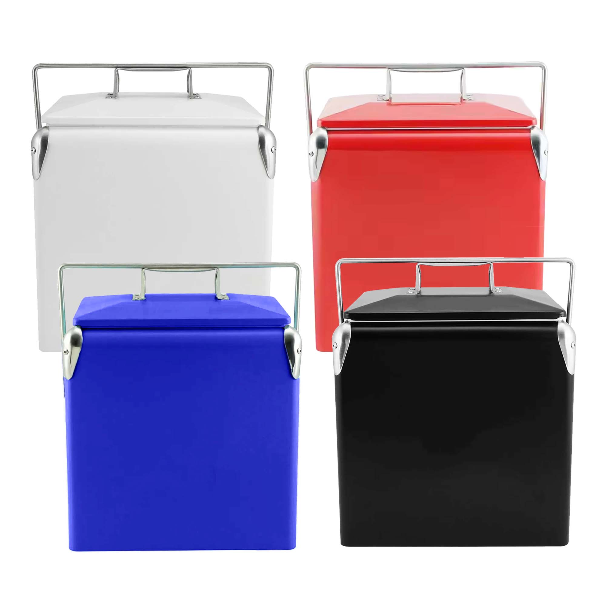 Retro Metal Ice Cooler Box 13L - Image 3