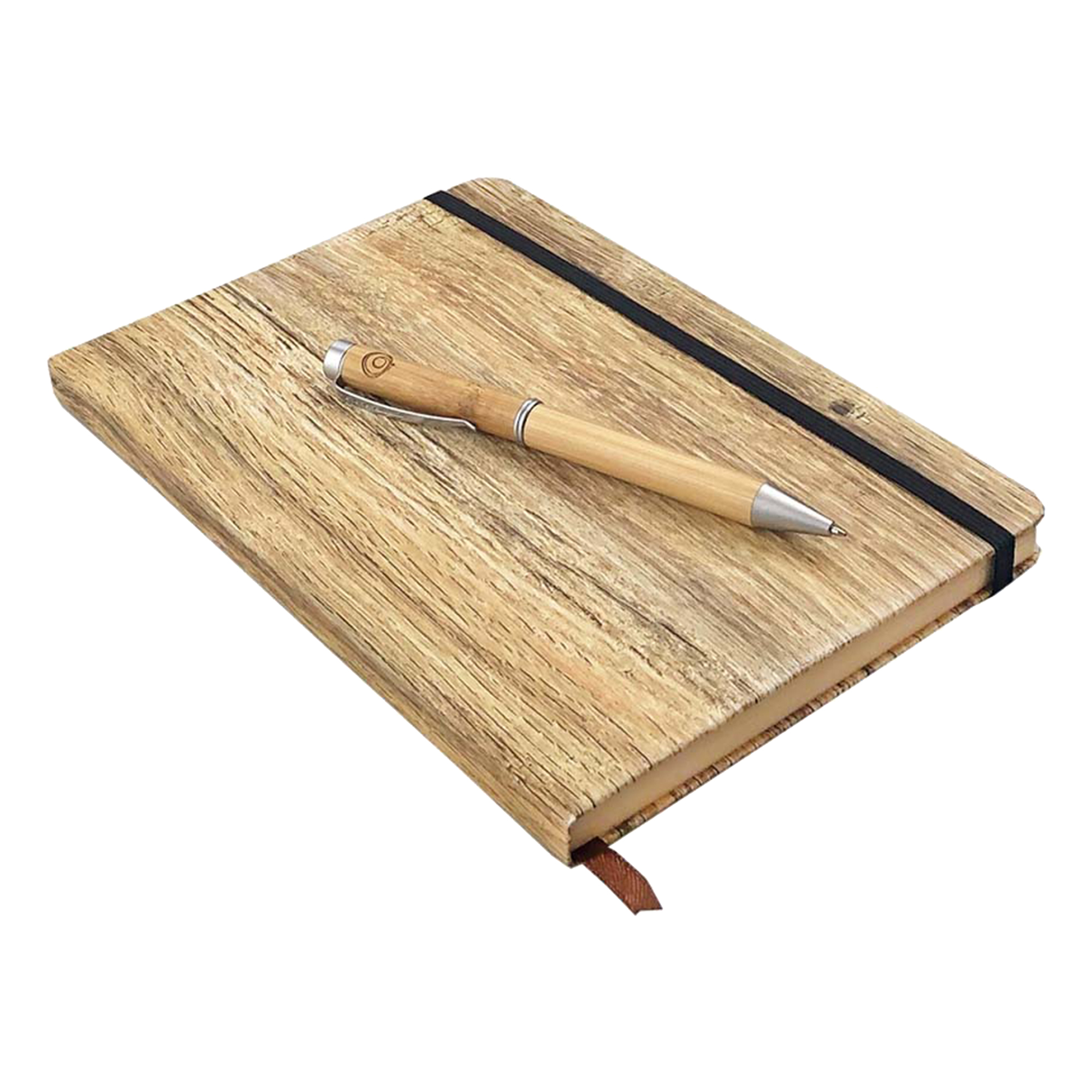 Wood Look Notebook and Pen Gift Set - Image 3